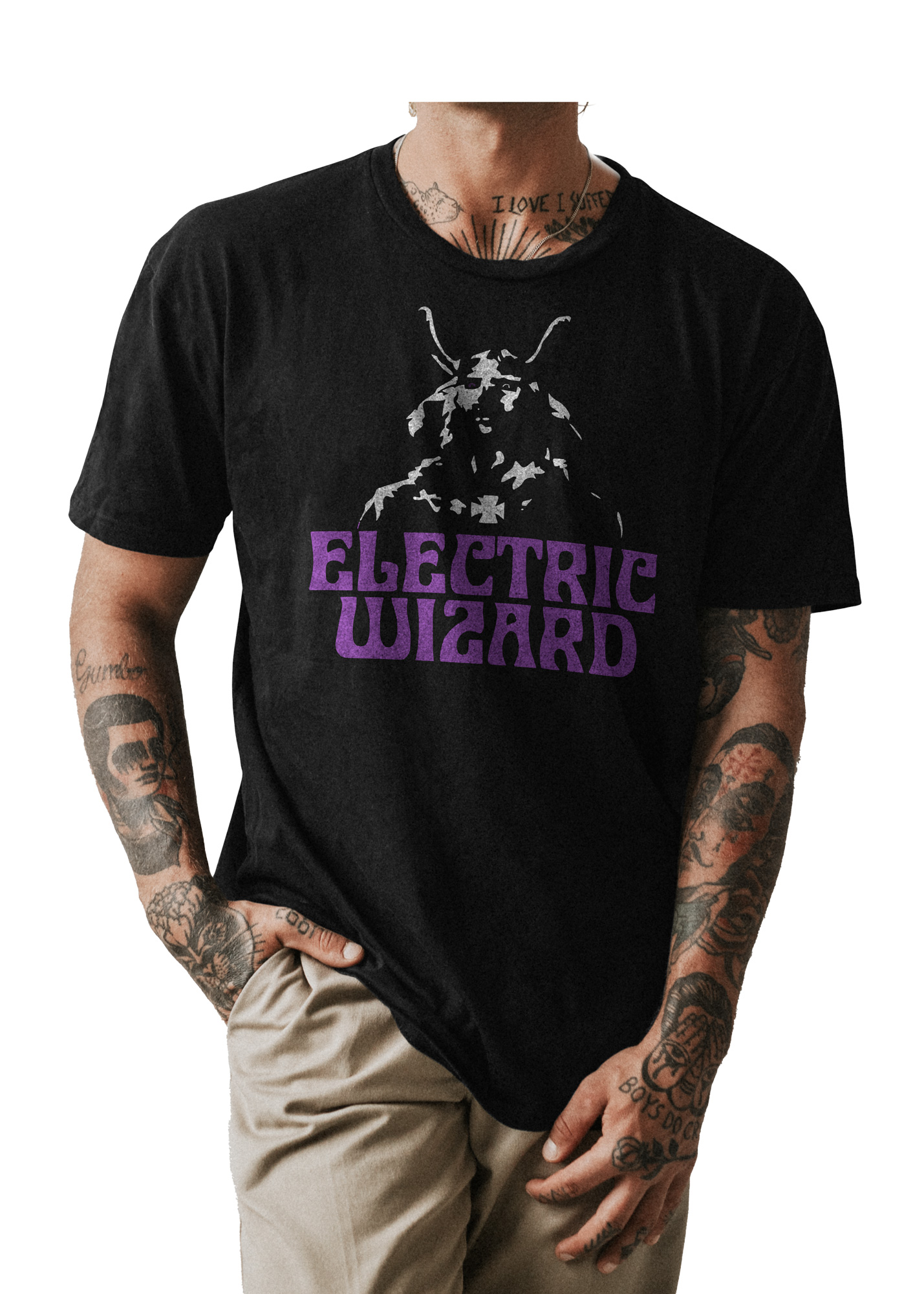 POLO CLASICO HOMBRE NEGRO BANDA METAL ELECTRIC WIZARD 006 - 1