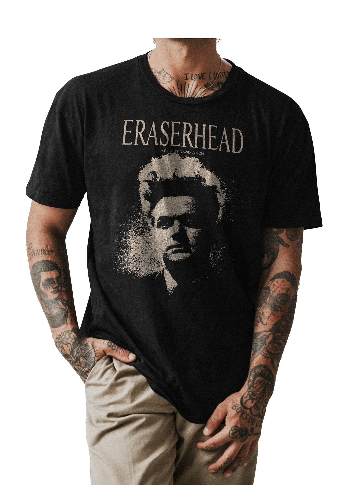 POLO CLASICO HOMBRE NEGRO ERASERHEAD 001 - 1