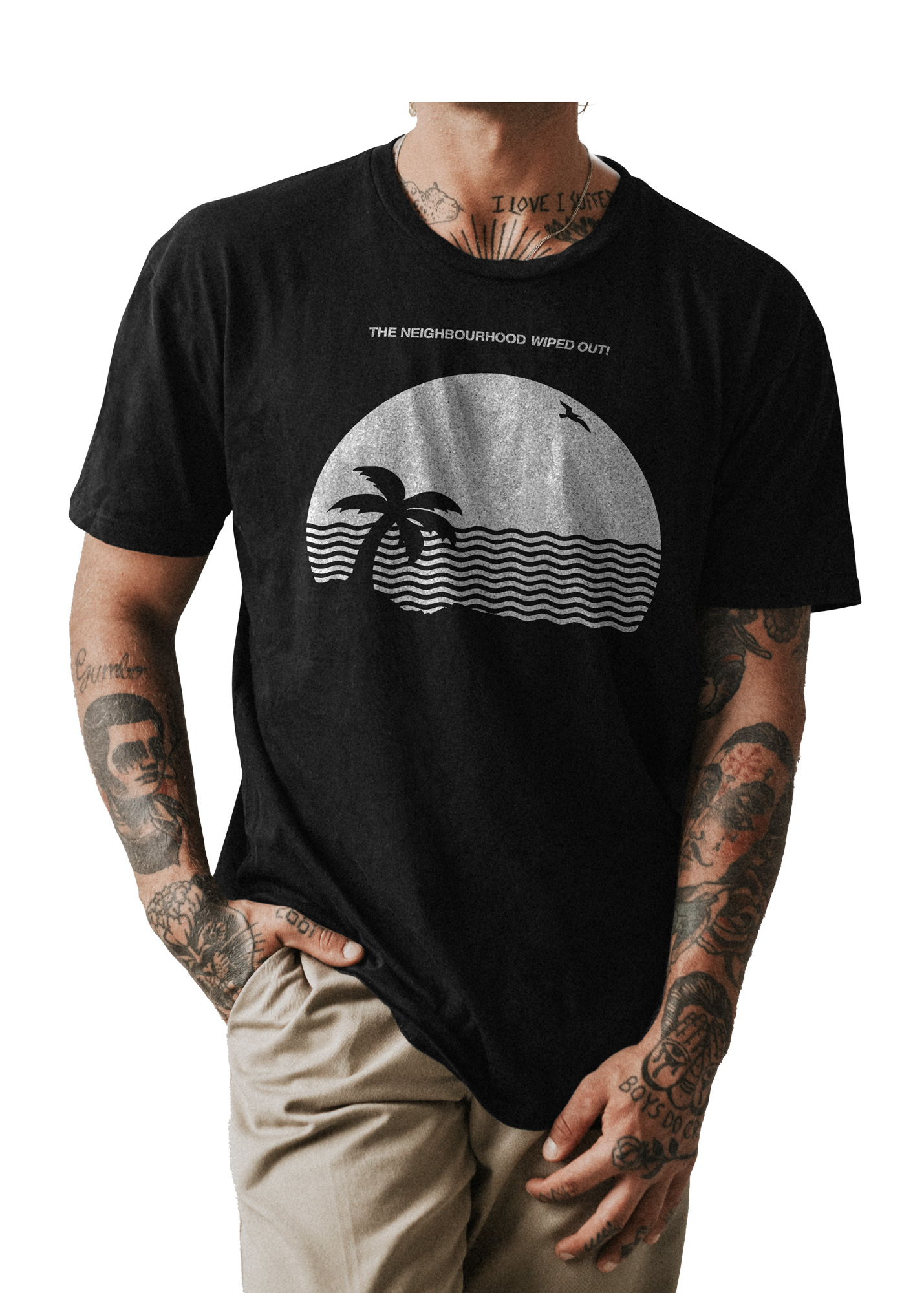 POLO CLASICO HOMBRE NEGRO BANDA ROCK THE NEIGHBOURHOOD 001 - 1