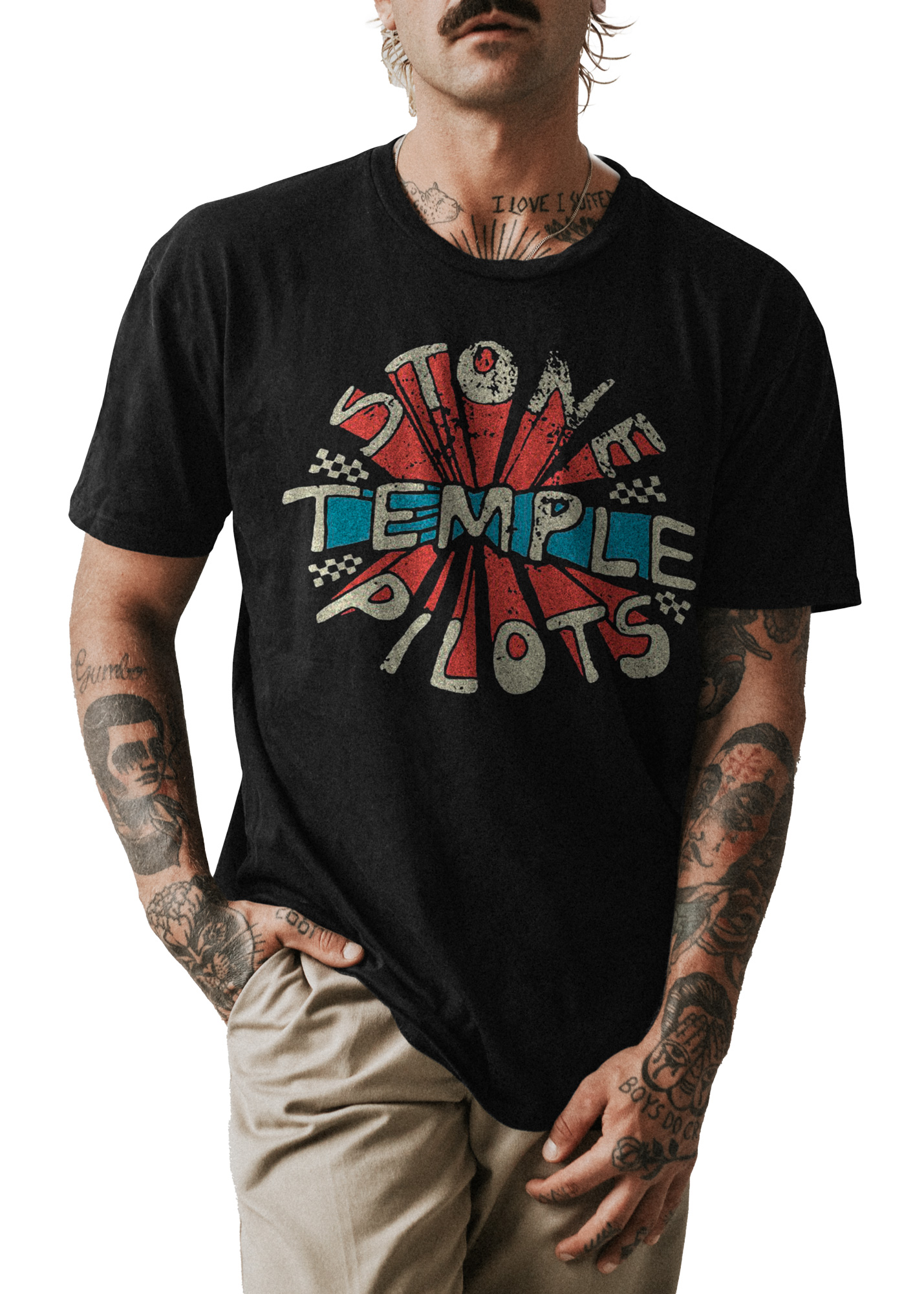 POLO CLASICO HOMBRE NEGRO GRUPO MUSICAL STONE TEMPLE PILOTS 004 - 1