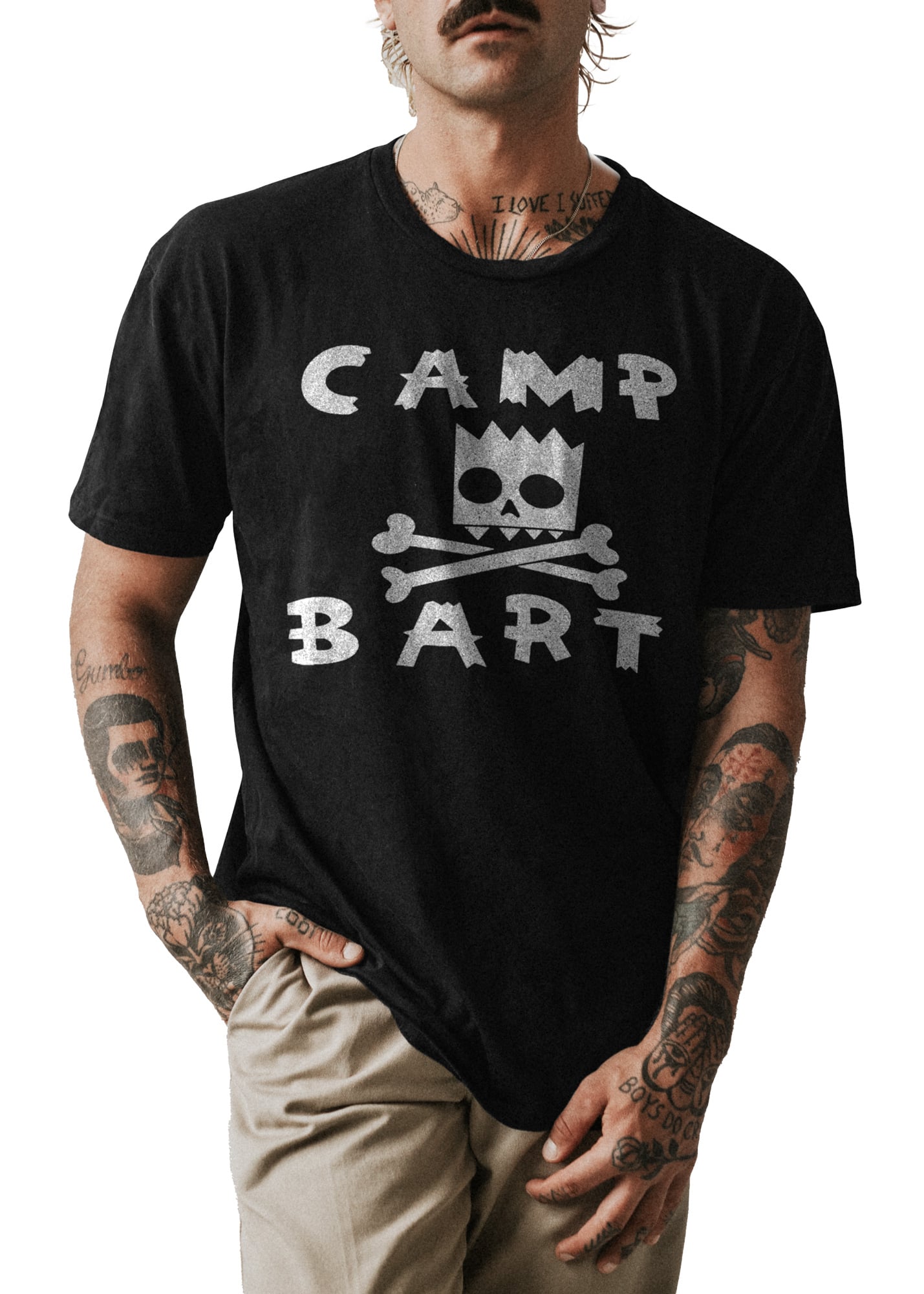 POLO CLASICO HOMBRE NEGRO CAMP BART SIMPSONS 001 - 1