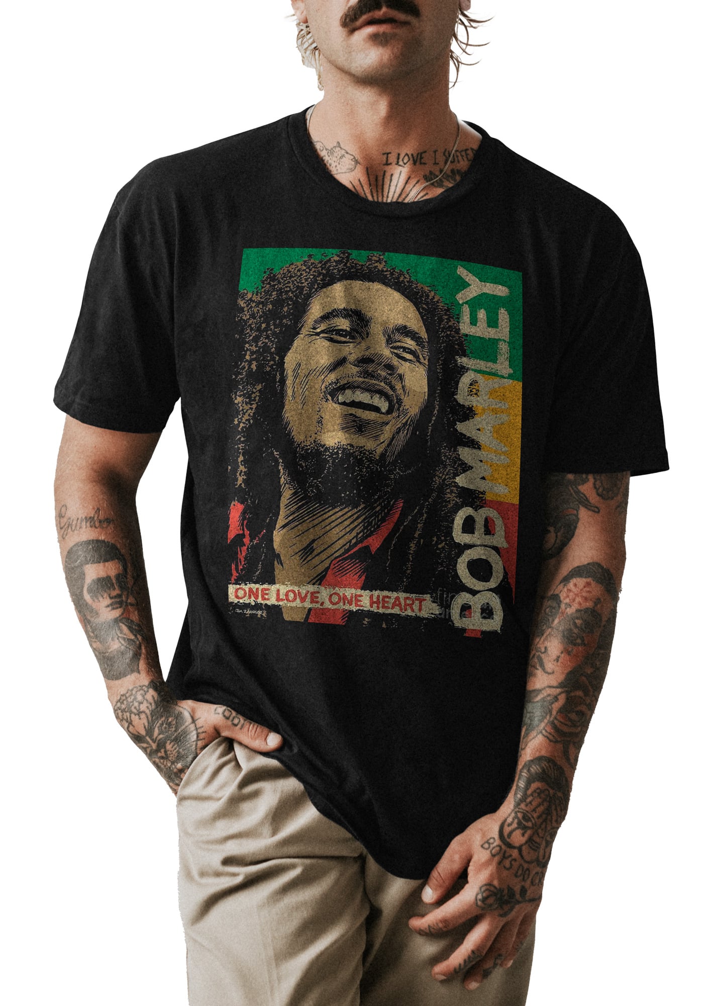 POLO HOMBRE NEGRO CLASICO CANTANTE BOB MARLEY 002 - 1