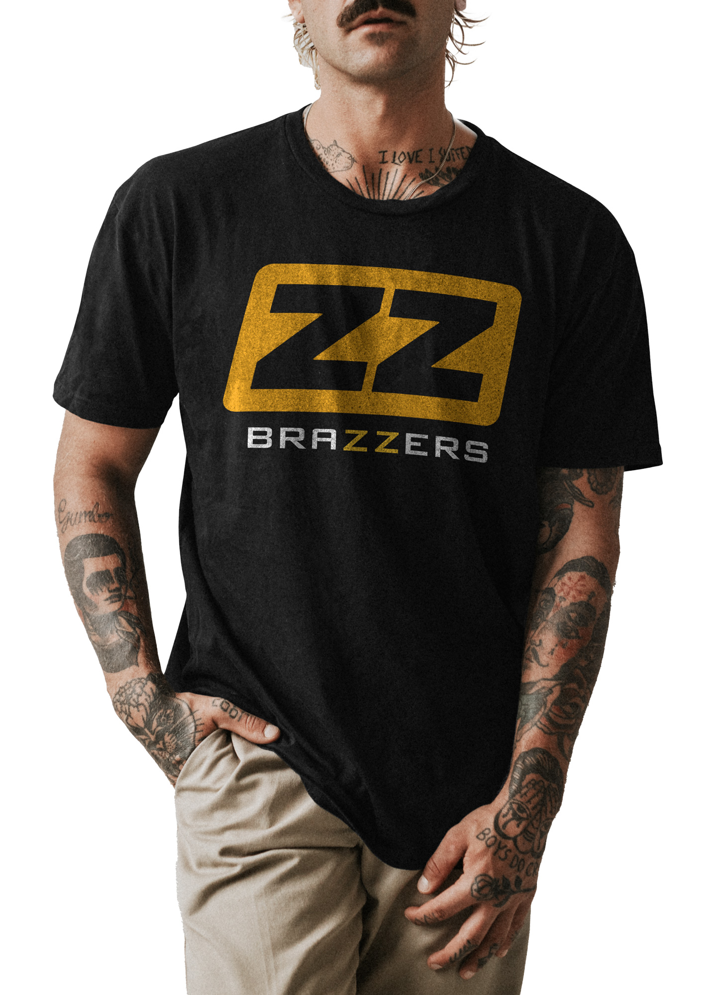 POLO HOMBRE NEGRO CLASICO BRAZZERS 002 - 1