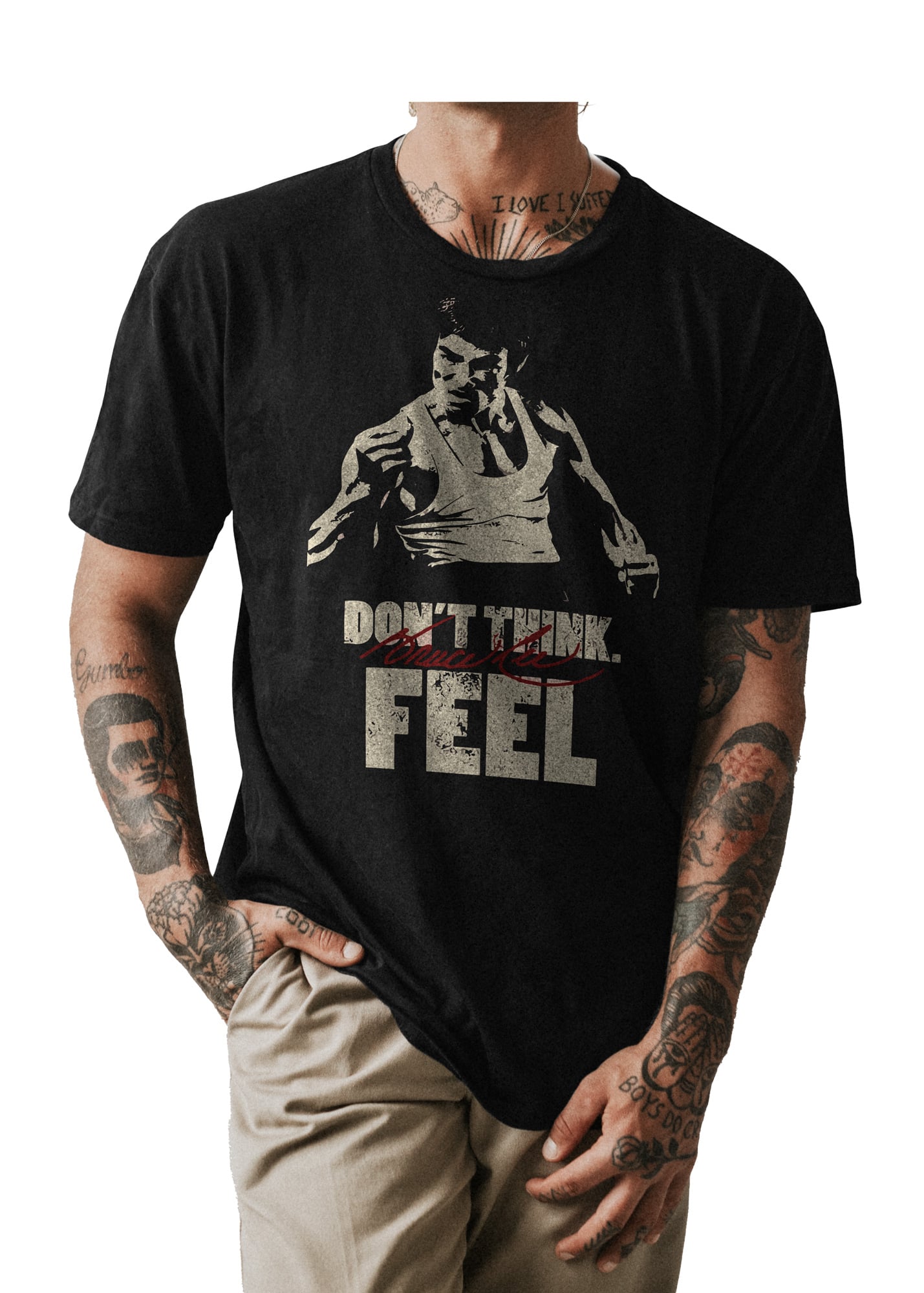 POLO HOMBRE NEGRO CLASICO BRUCE LEE 001 - 1