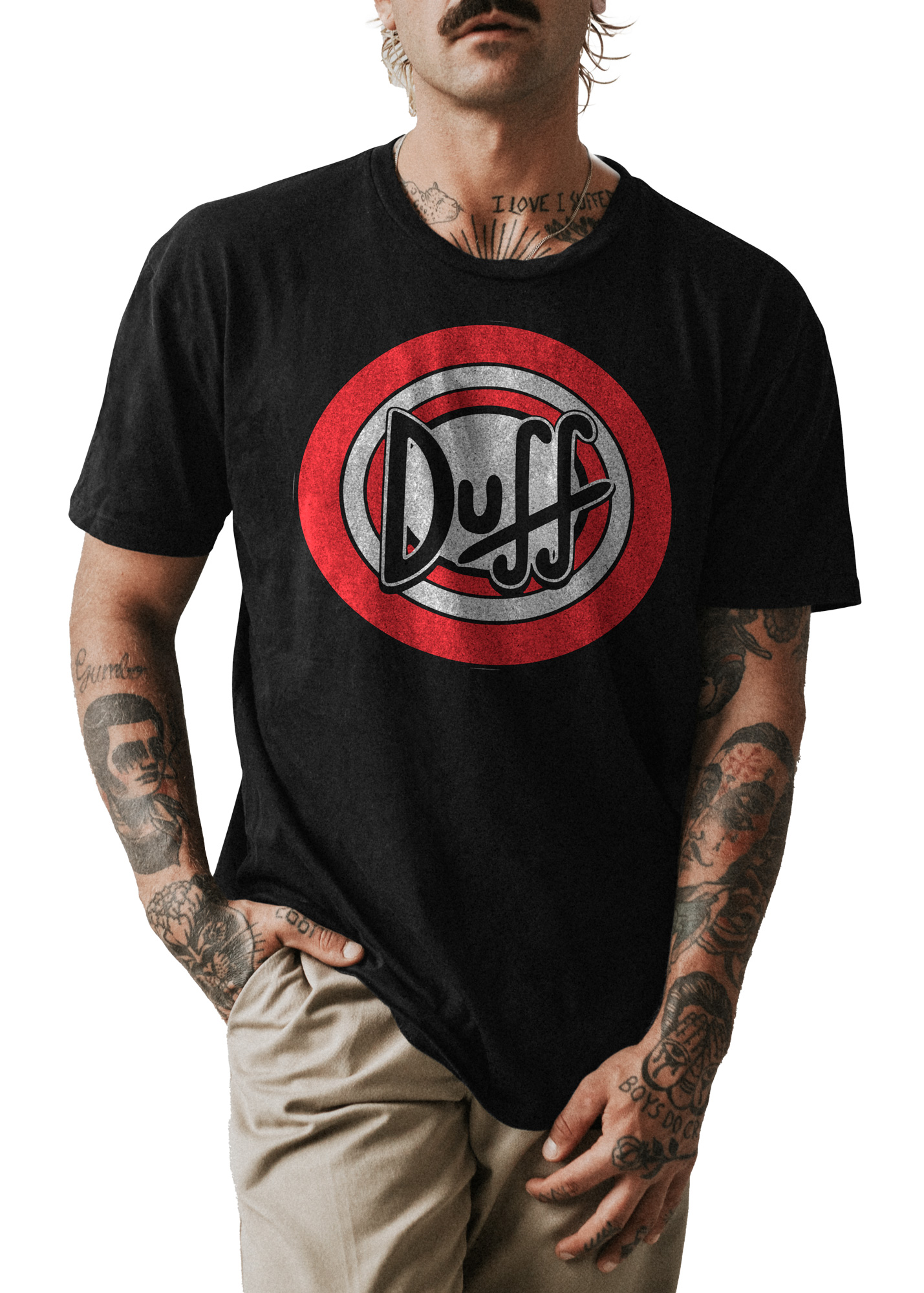 POLO HOMBRE NEGRO CLASICO LOS SIMPSON BEBIDA DUFF 004 - 1