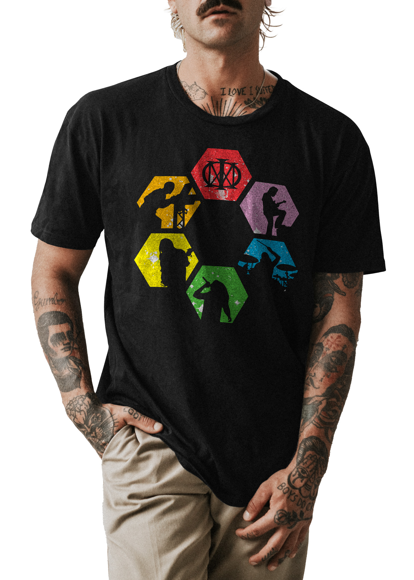 POLO HOMBRE NEGRO CLASICO BANDA METAL DREAM THEATER 001 - 1