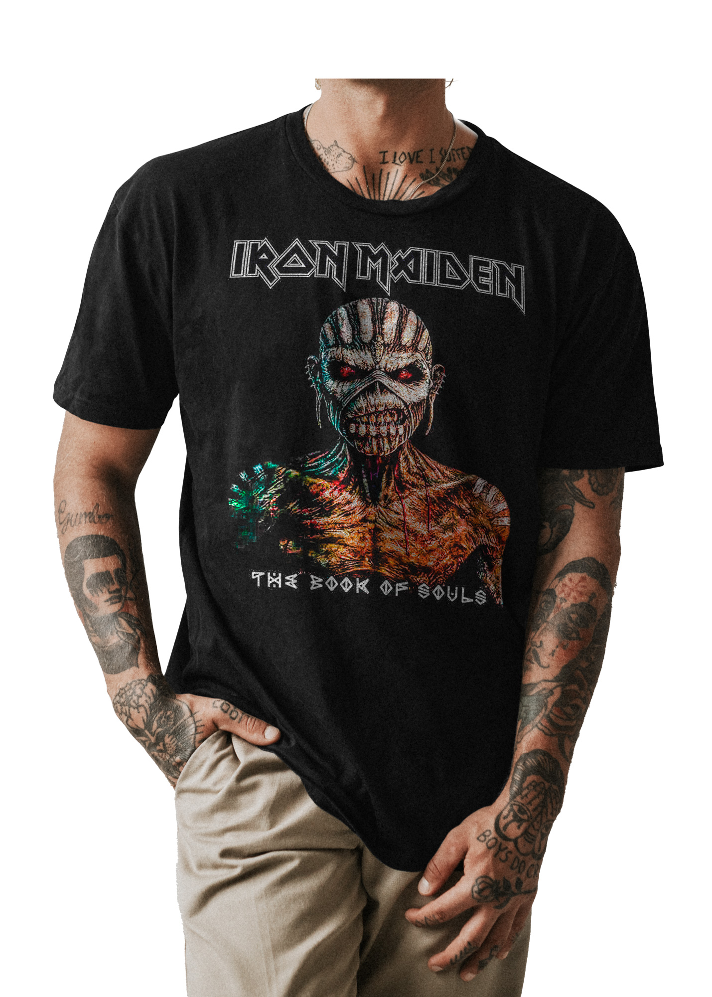 POLO HOMBRE NEGRO CLASICO BANDA METAL IRON MAIDEN 002 - 1