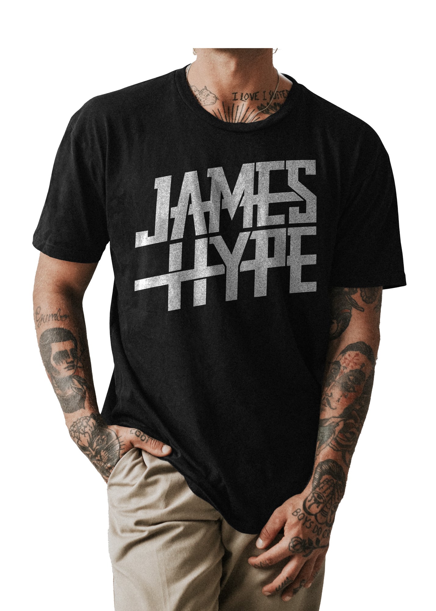 POLO HOMBRE NEGRO CLASICO DJ JAMES HYPE 001 - 1