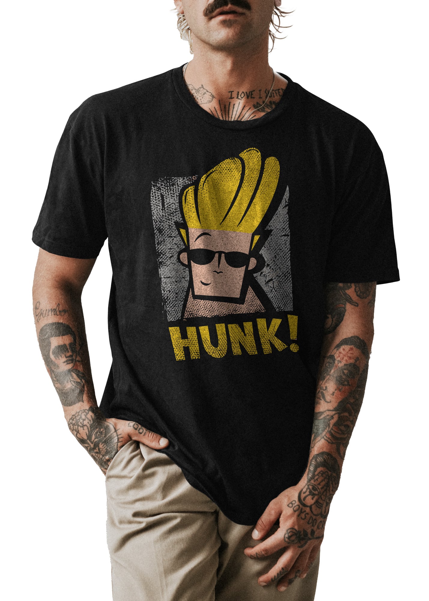 POLO HOMBRE NEGRO CLASICO PERSONAJE JHONNY BRAVO 001 - 1