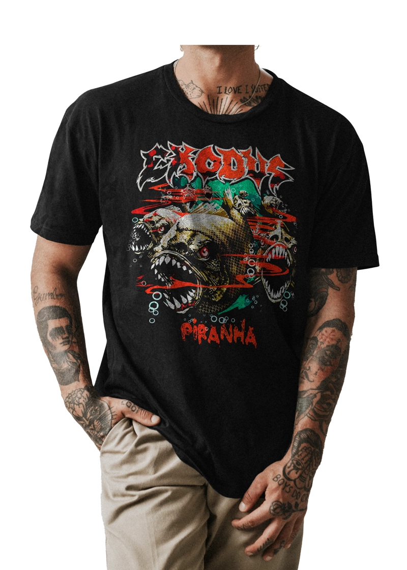 POLO  REGULAR FIT EXODUS  BANDA THRASH METAL 03 - 1