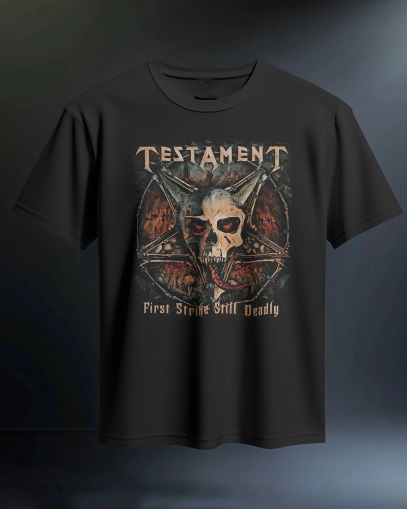 POLO  REGULAR FIT TESTAMENT BANDA THRASH METAL 04 - 1