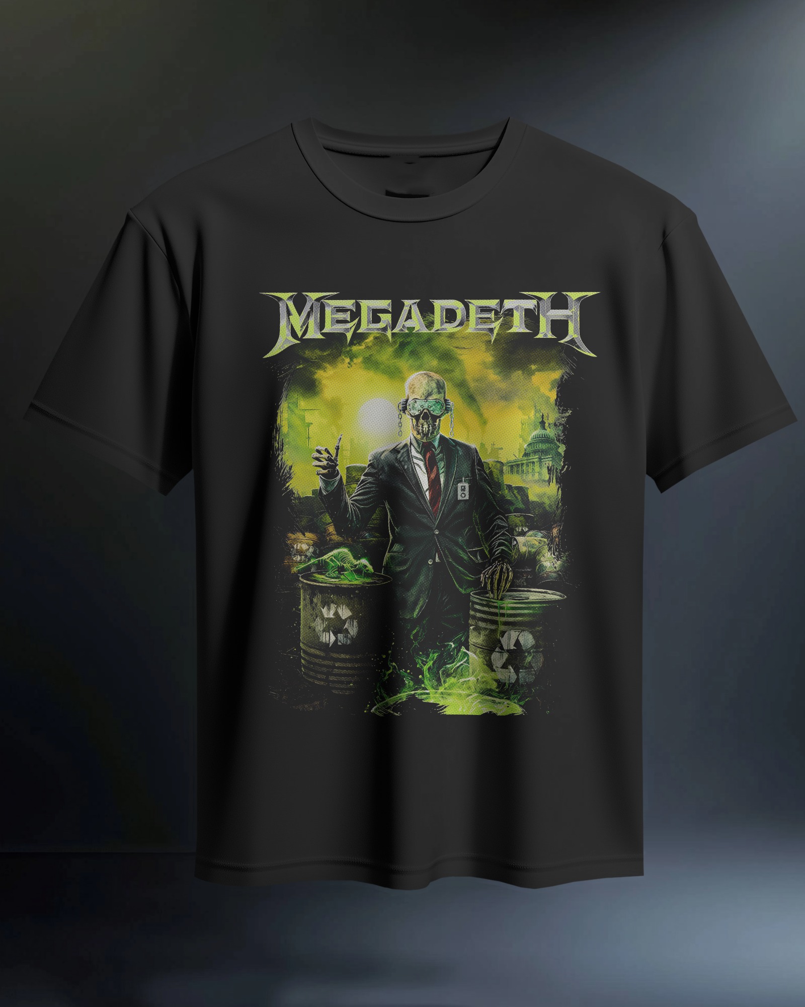 POLO UNISEX REGULAR FIT BANDA DE METAL MEGADETH 007 - 1