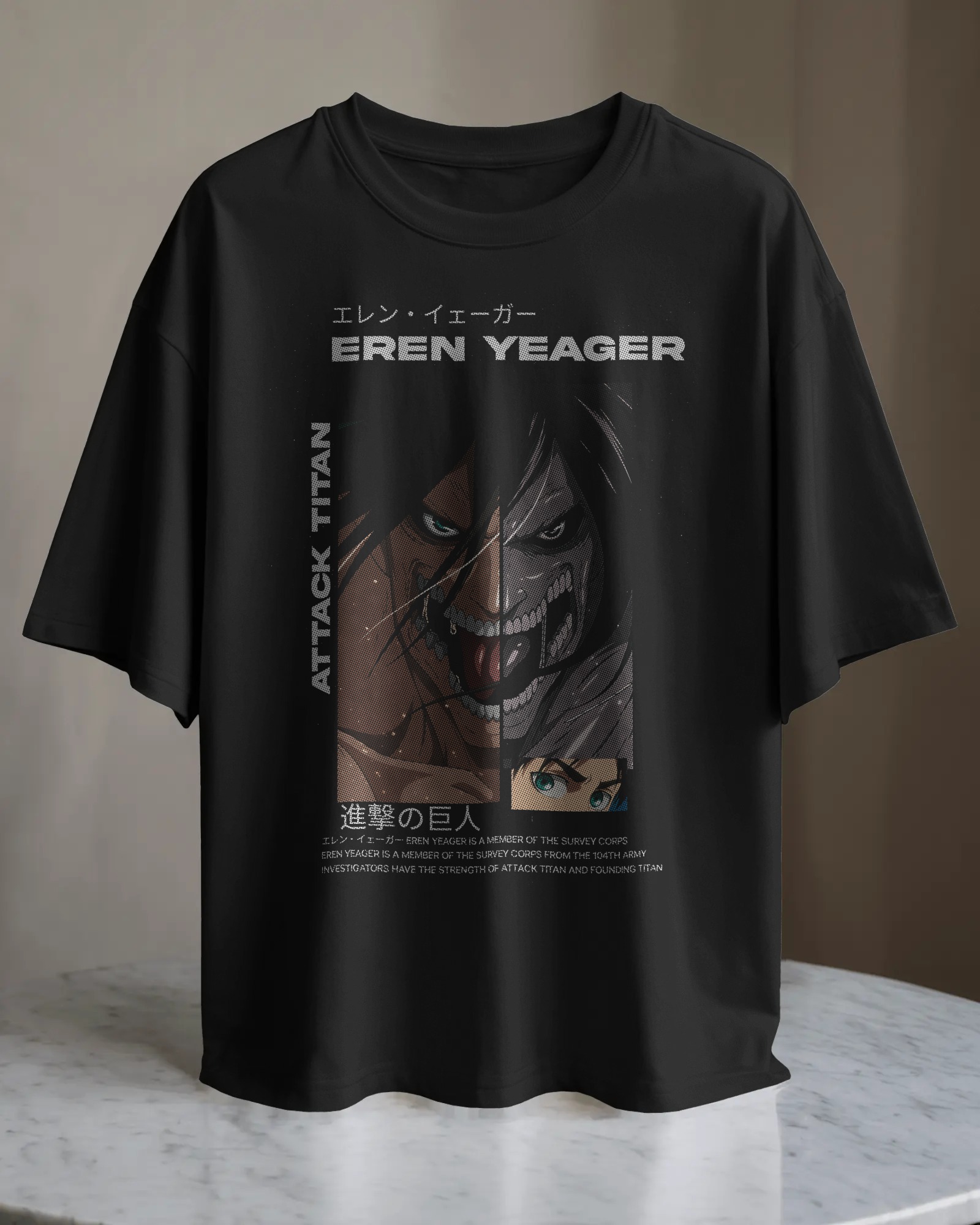 POLO OVERSIZE ANIME ATTACK ON TITAN 003 - 1