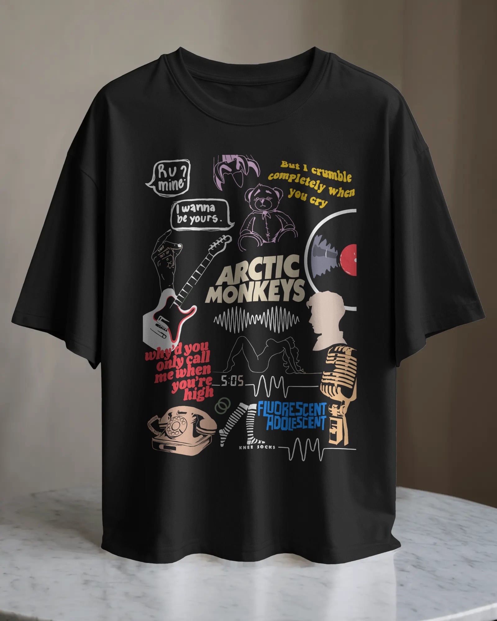 POLO OVERSIZE BANDA DE ROCK ARCTIC MONKEYS 002 - 1