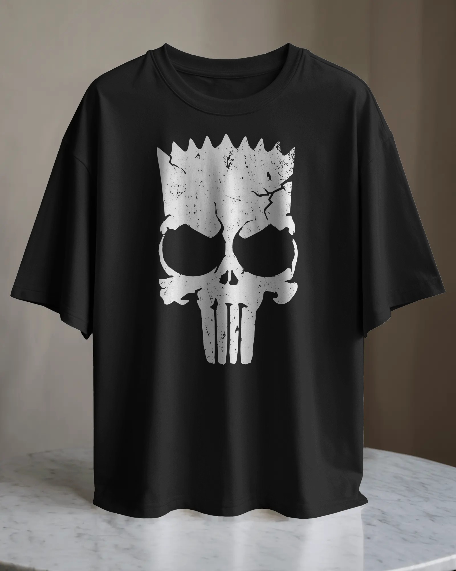 POLO OVERSIZE PARODIA BART PUNISHER 001 - 1