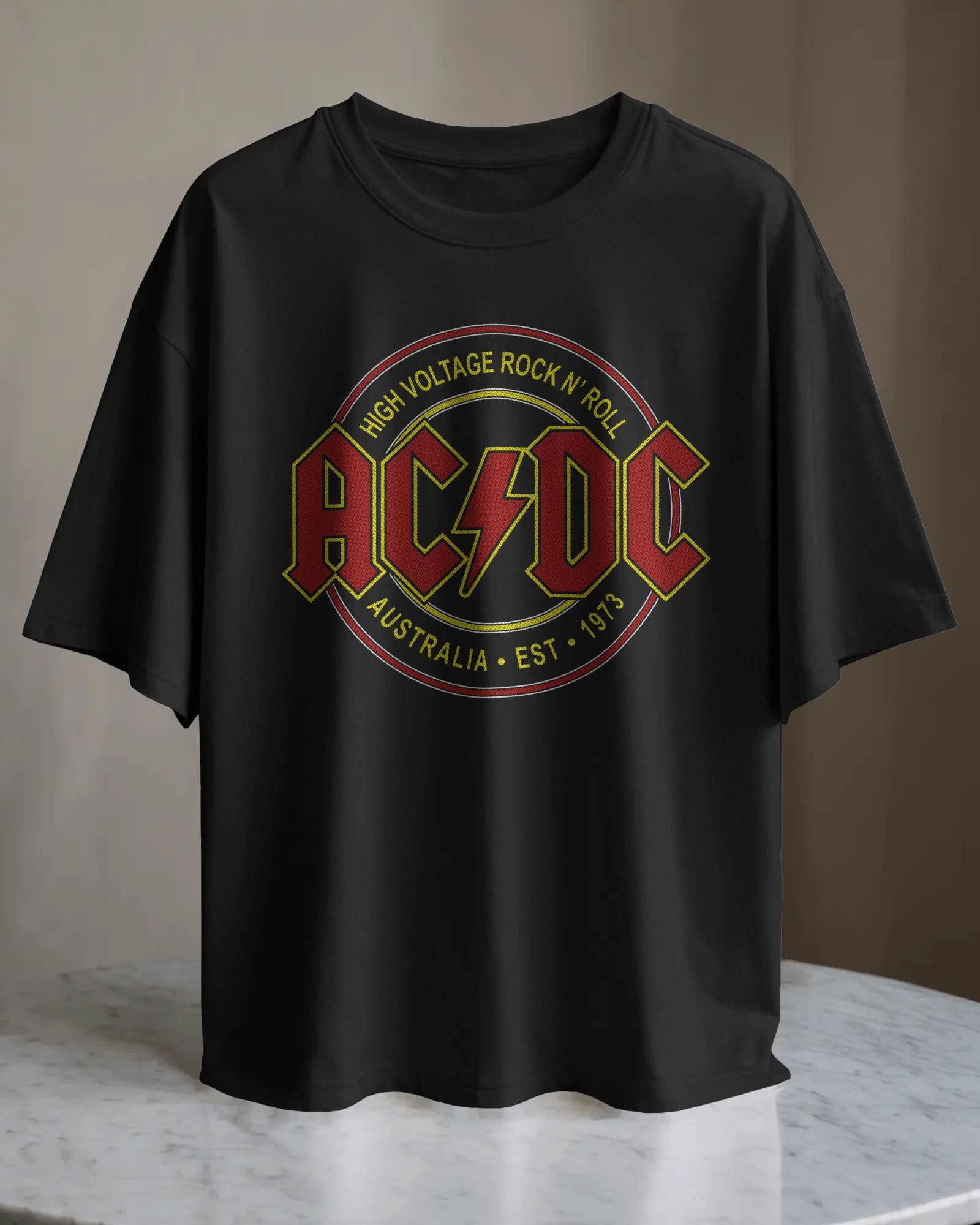 POLO OVERSIZE BANDA DE ROCK AC/DC 002 - 1