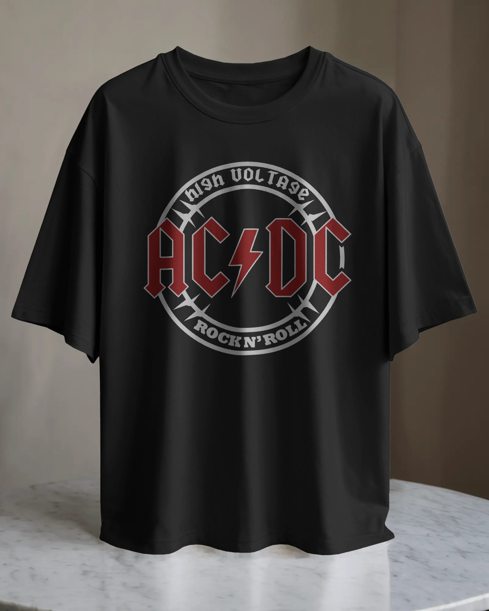 POLO OVERSIZE BANDA DE ROCK AC/DC 001 - 1