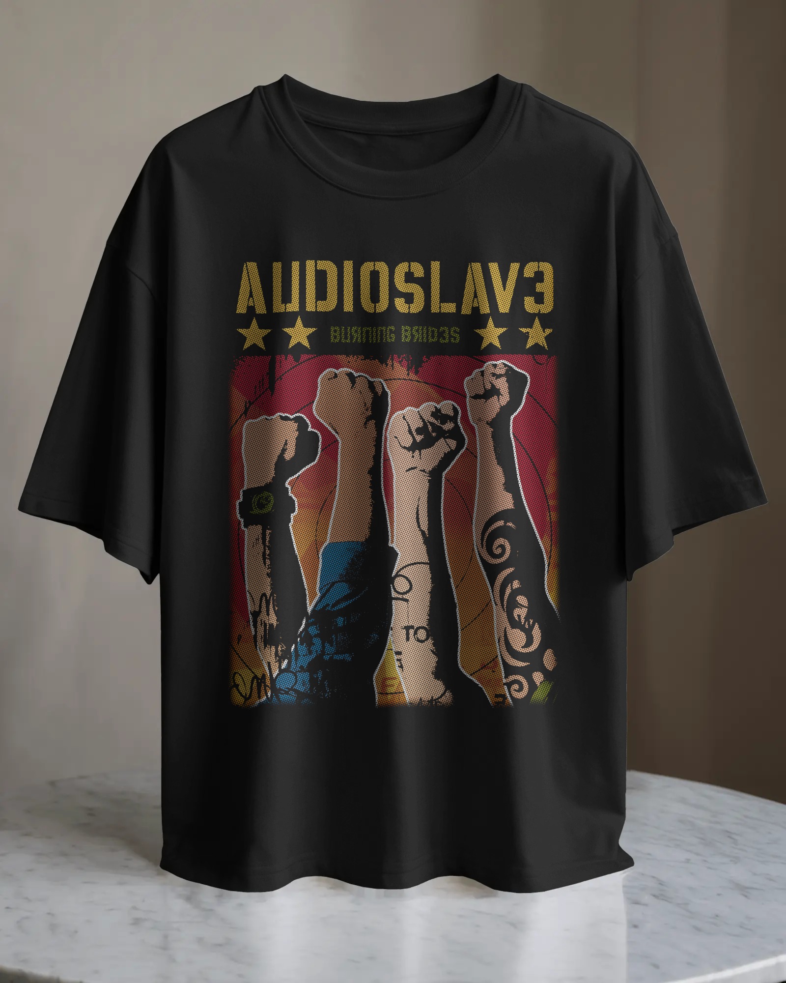 POLO OVERSIZE BANDA DE ROCK AUDIOSLAVE 003 - 1