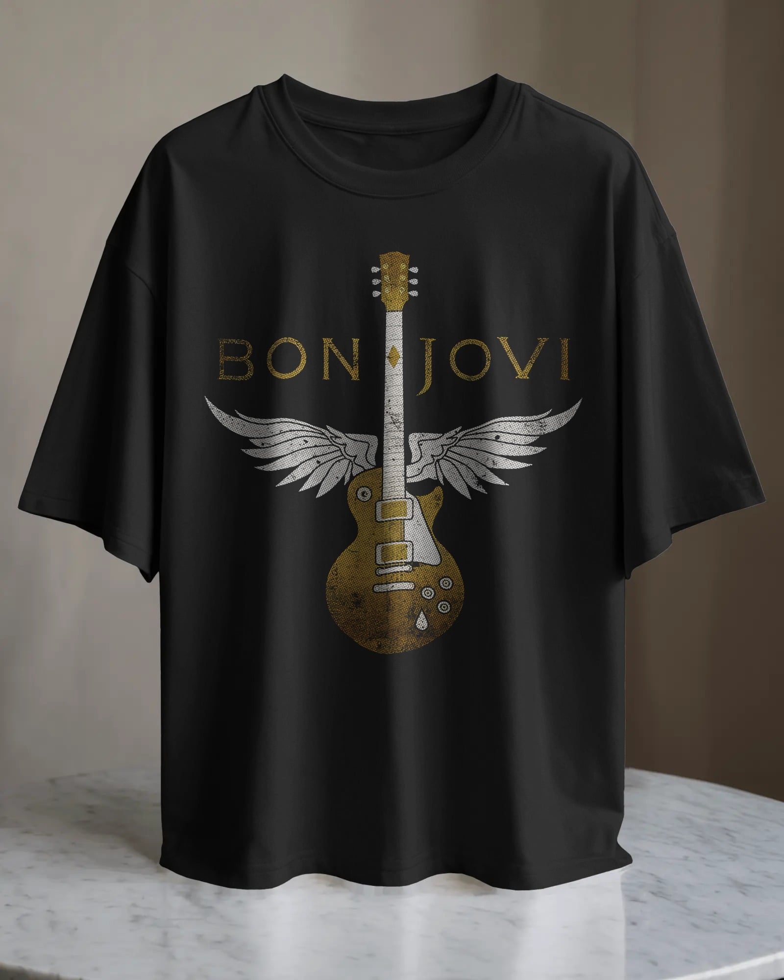 POLO OVERSIZE BANDA DE ROCK BON JOVI 007 - 1
