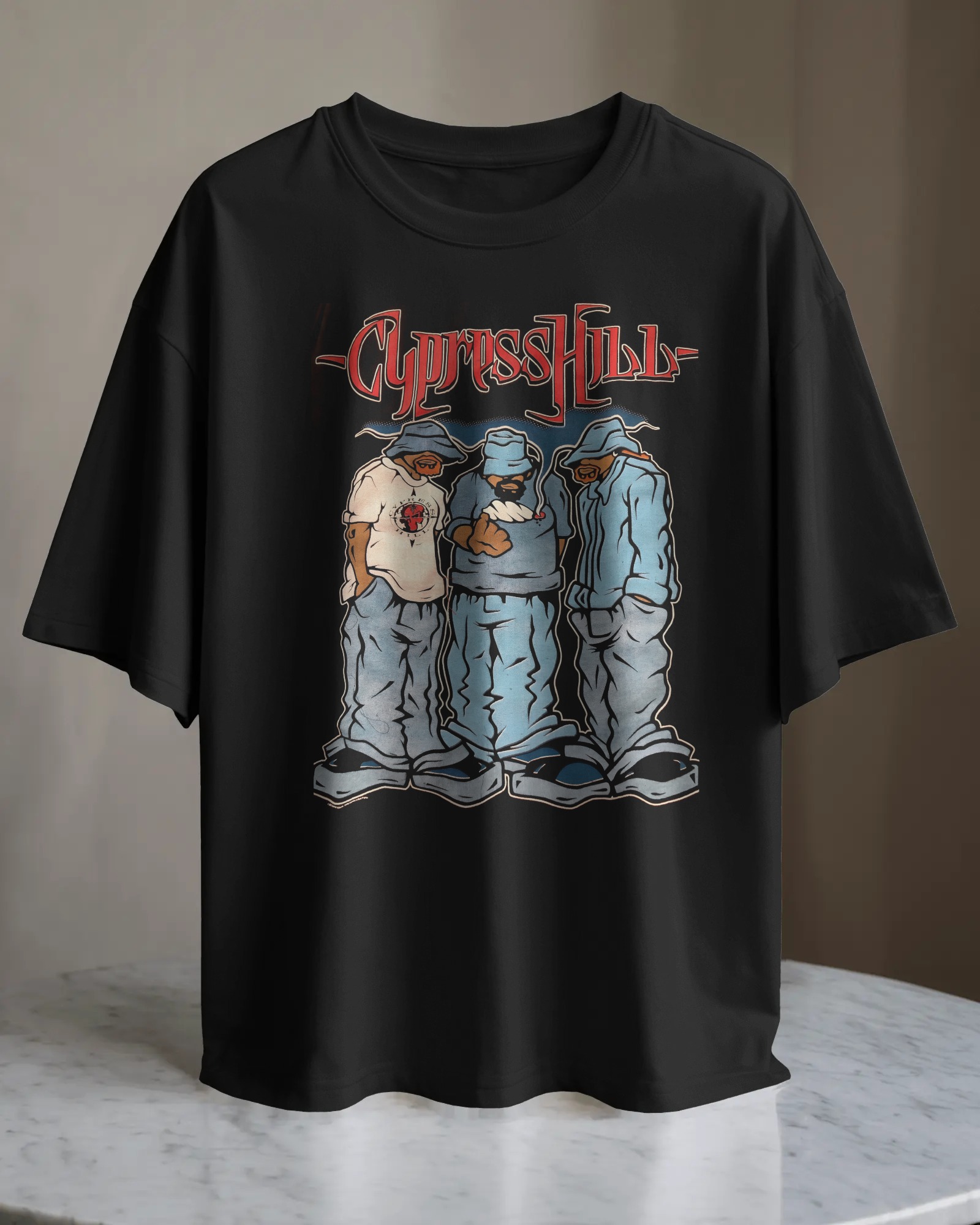 POLO OVERSIZE BANDA DE HIP HOP CYPRESS HILL 005 - 1