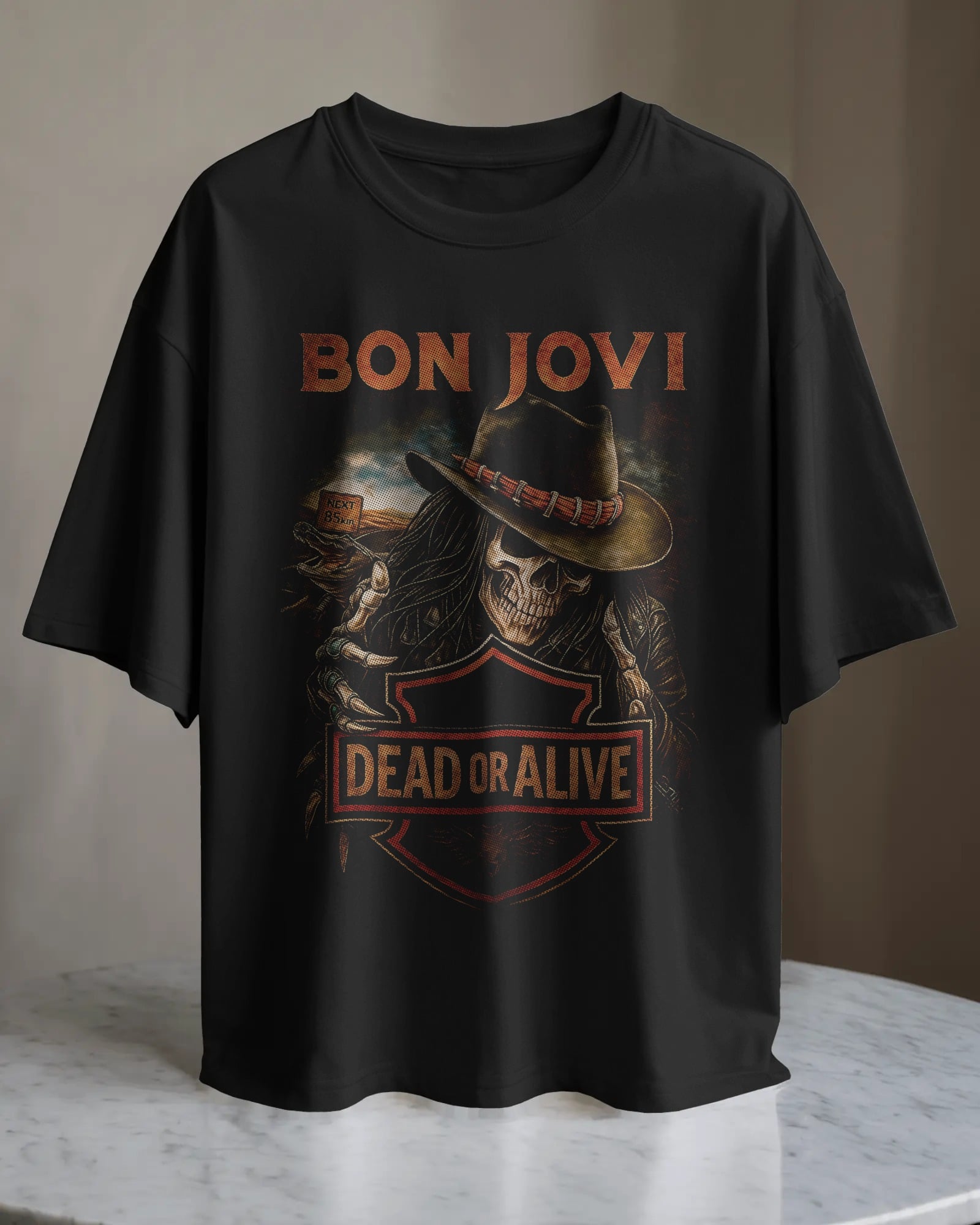 POLO OVERSIZE BANDA DE ROCK BON JOVI 006 - 1