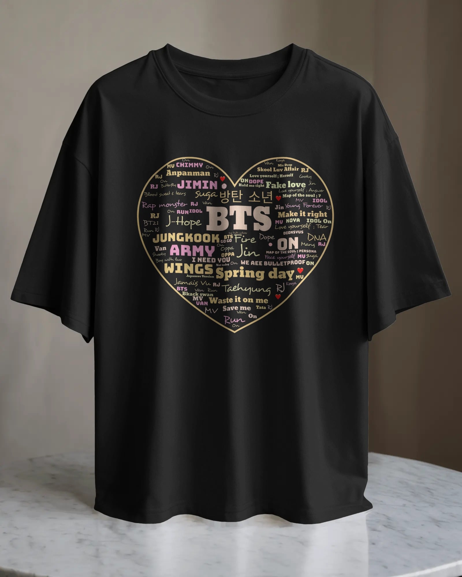 POLO OVERSIZE GRUPO MUSICAL BTS 001 - 1