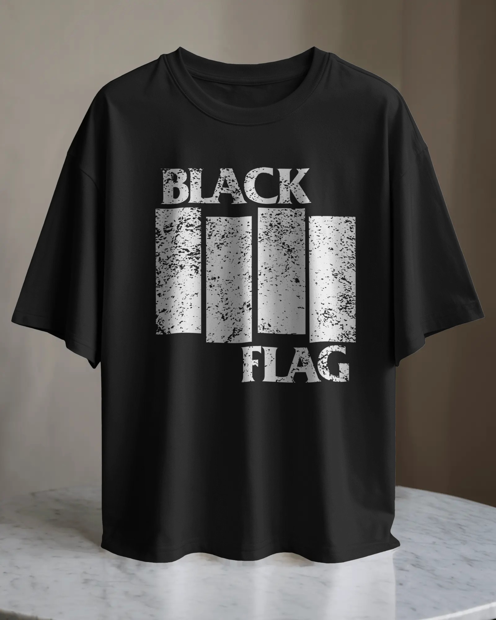 POLO OVERSIZE BANDA DE ROCK BLACK FLAG 003 - 1