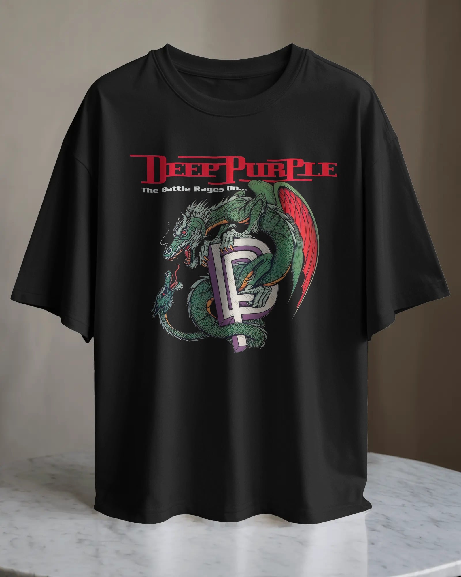 POLO OVERSIZE BANDA DE ROCK DEEP PURPLE 002 - 1