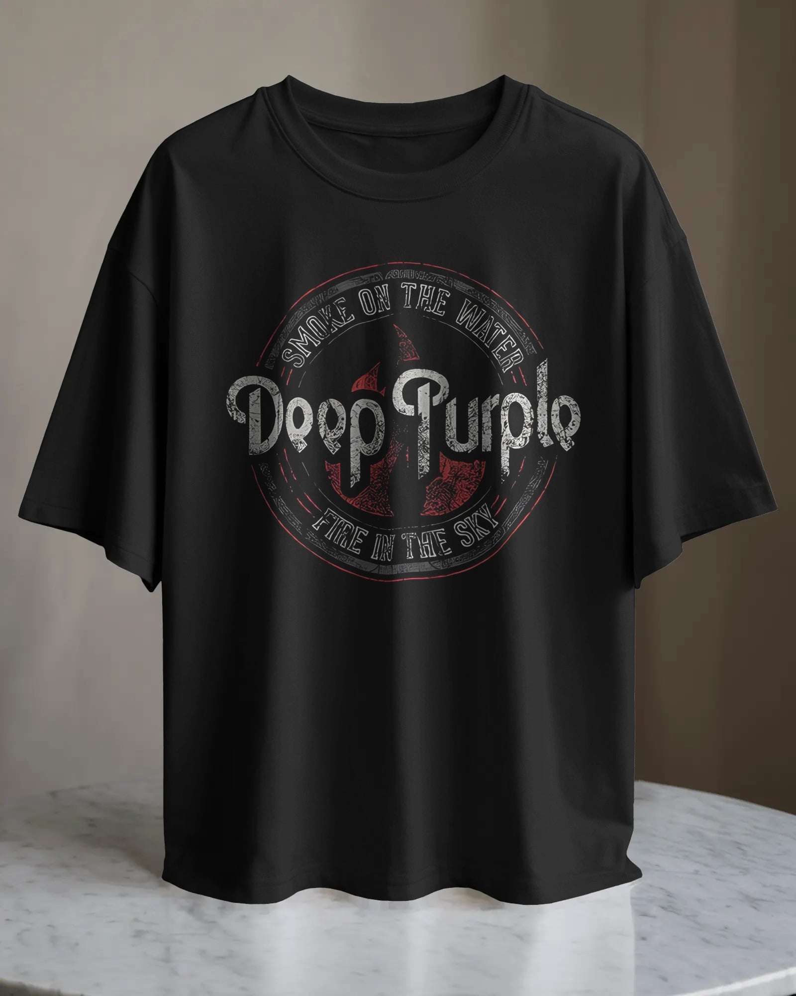 POLO OVERSIZE BANDA DE ROCK DEEP PURPLE 003 - 1