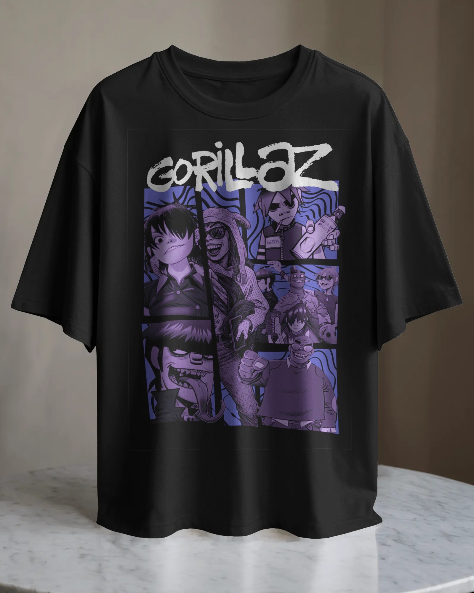 POLO OVERSIZE BANDA GORILLAZ 03 - 1