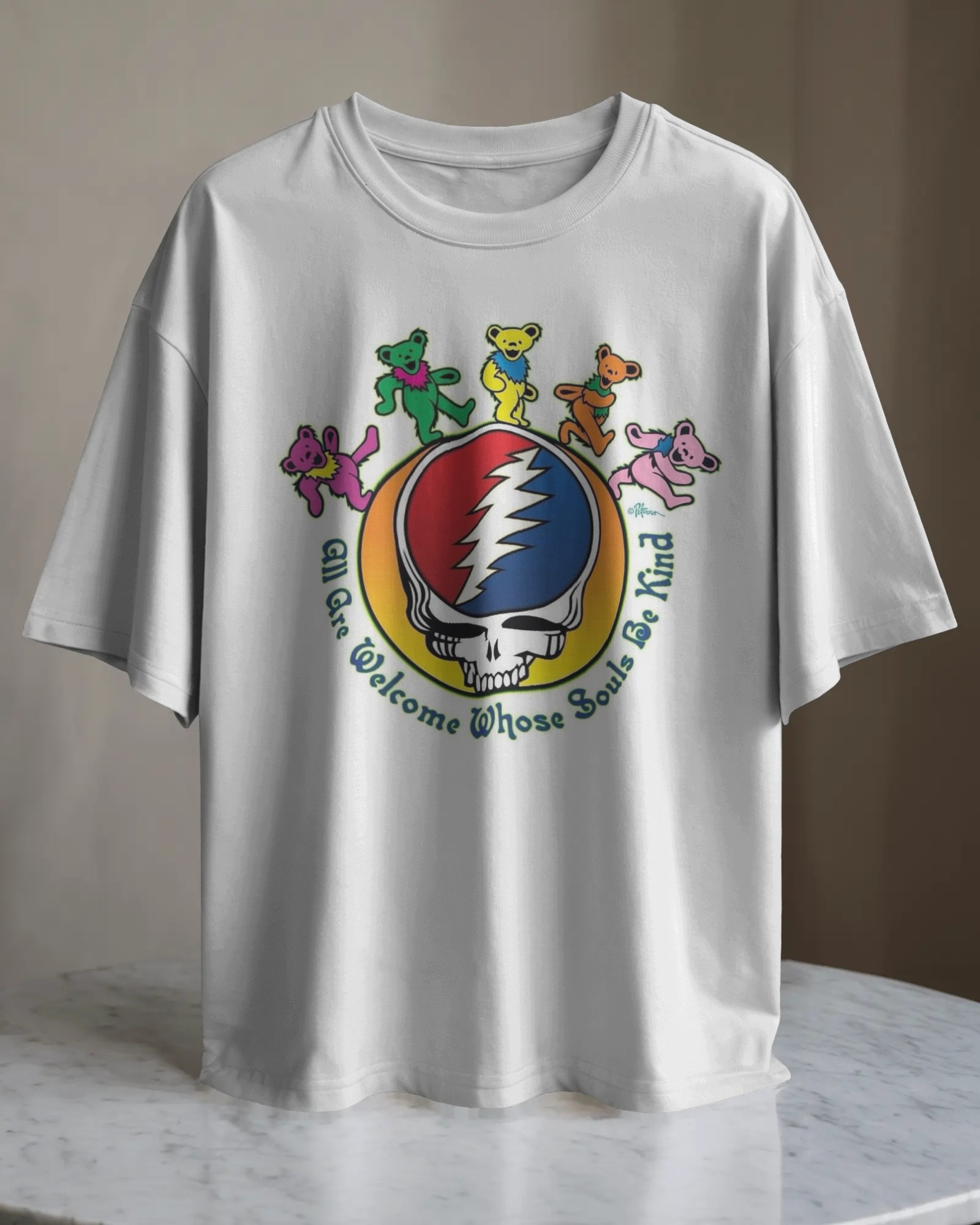 POLO OVERSIZE BANDA DE ROCK GRATEFUL DEAD 04 - 1