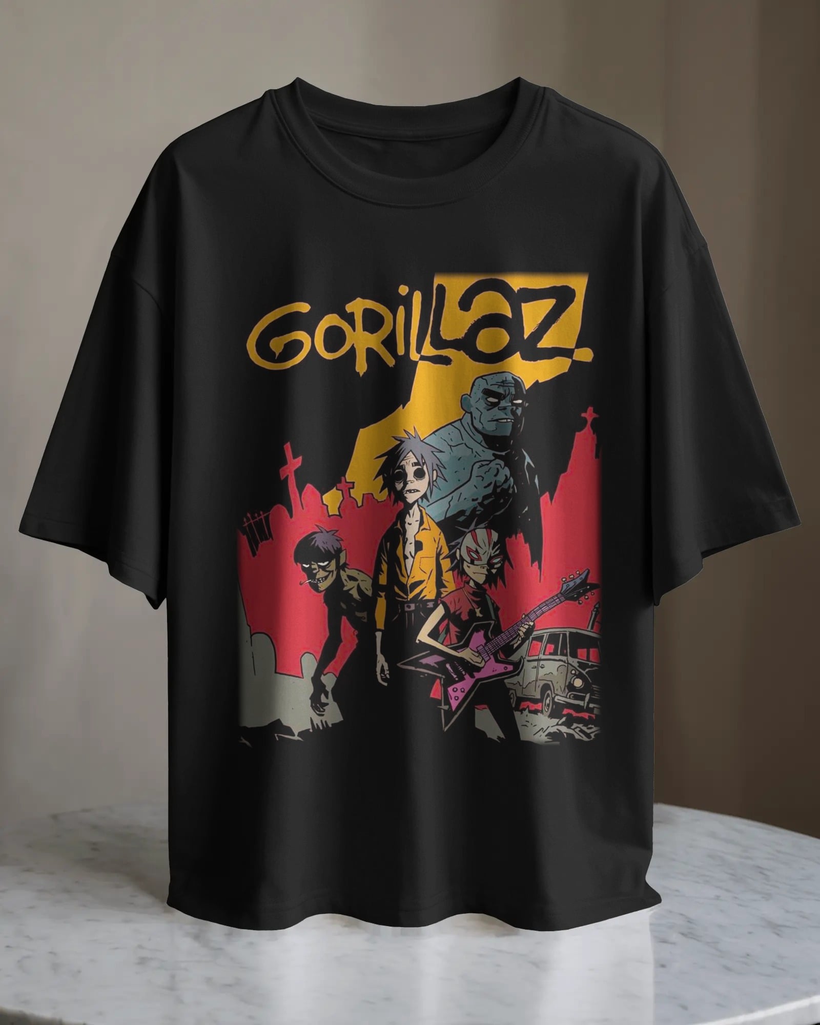 POLO OVERSIZE BANDA GORILLAZ 04 - 1