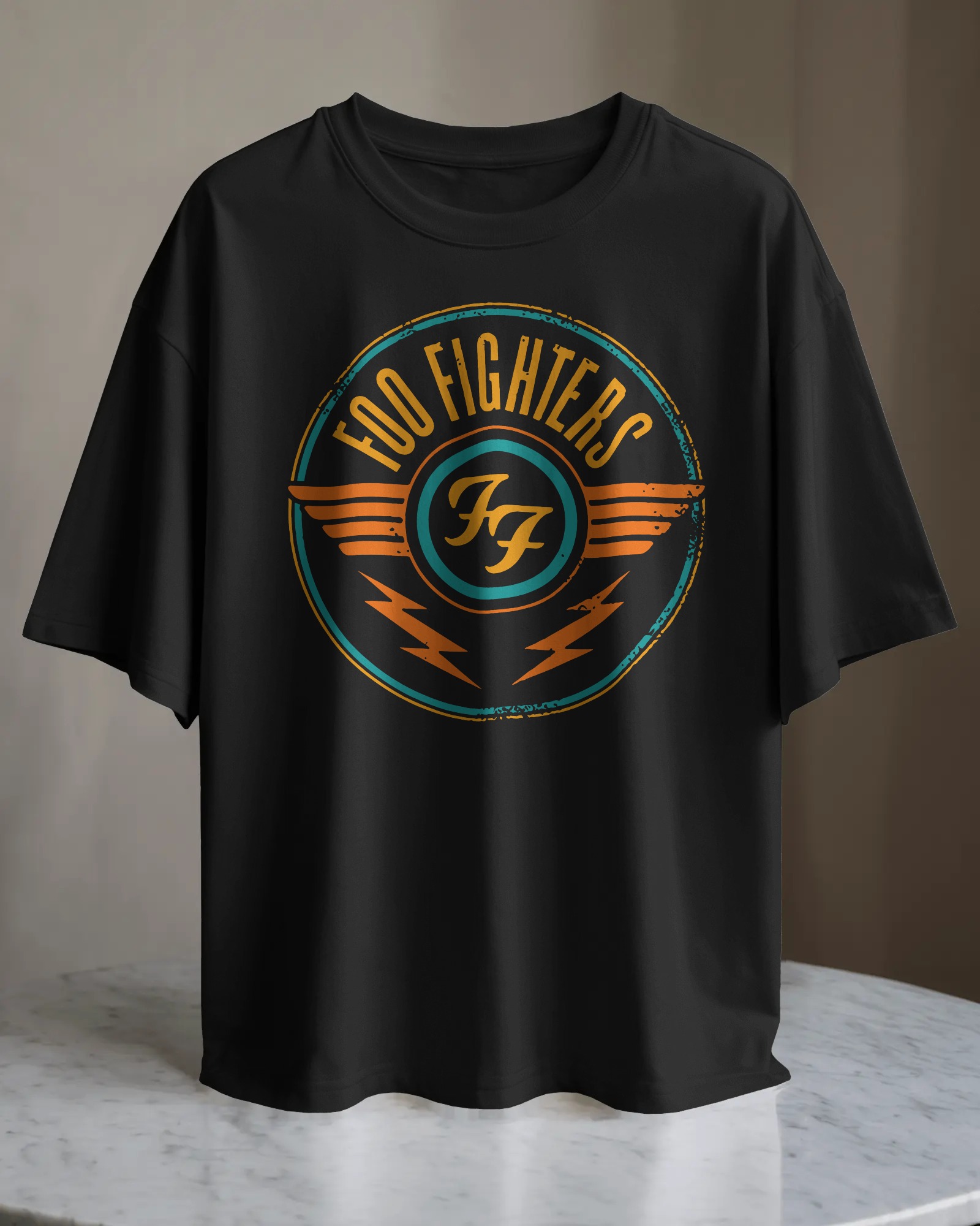 POLO OVERSIZE BANDA DE ROCK FOO FIGHTERS  02 - 1