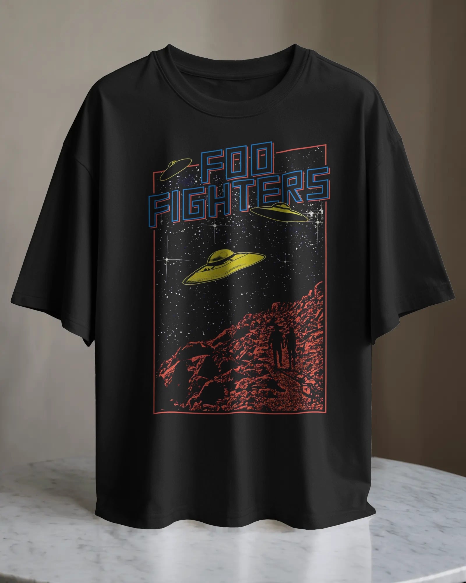 POLO OVERSIZE BANDA DE ROCK FOO FIGHTERS 03 - 1
