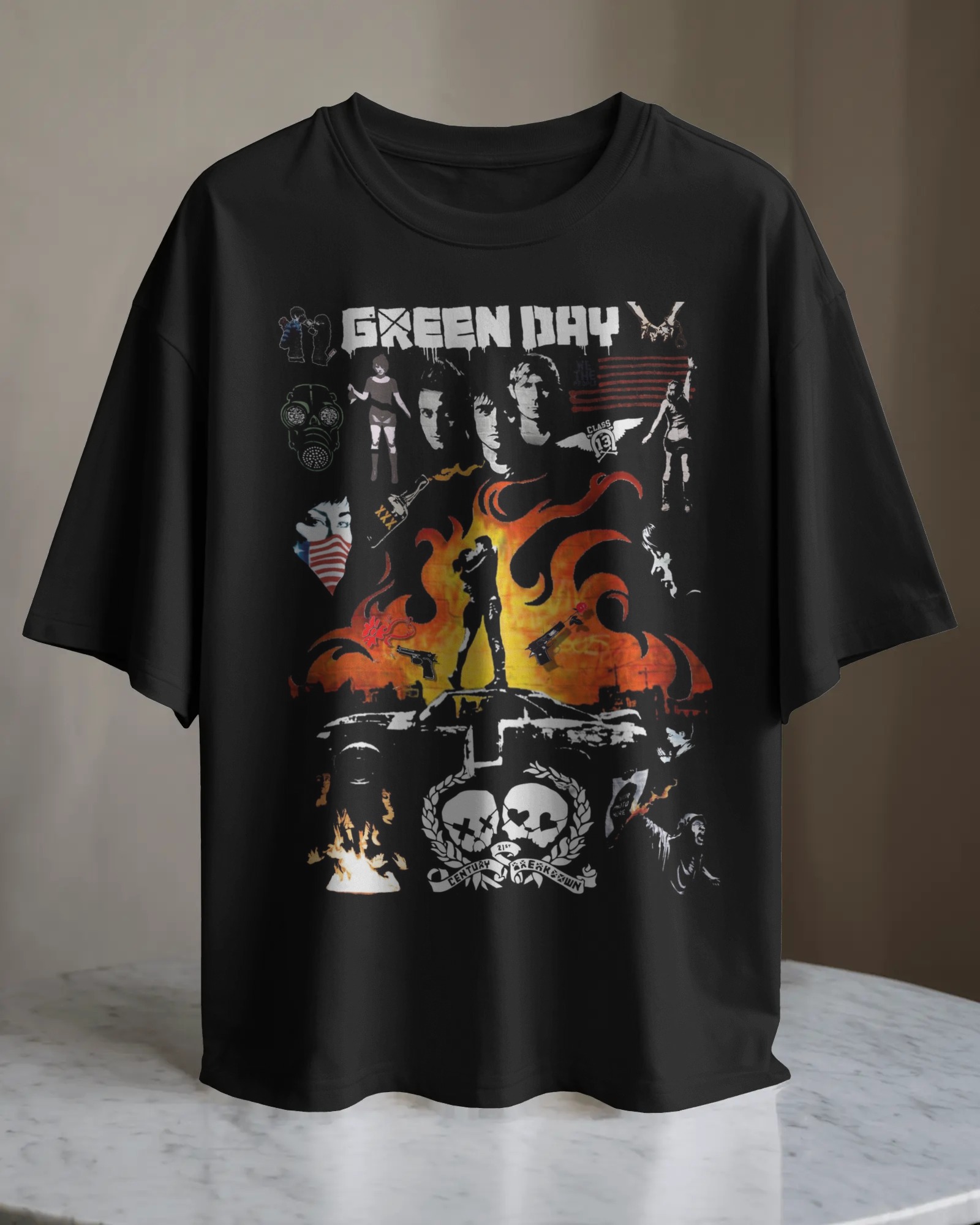 POLO OVERSIZE BANDA PUNK ROCK GREEN DAY 04 - 1