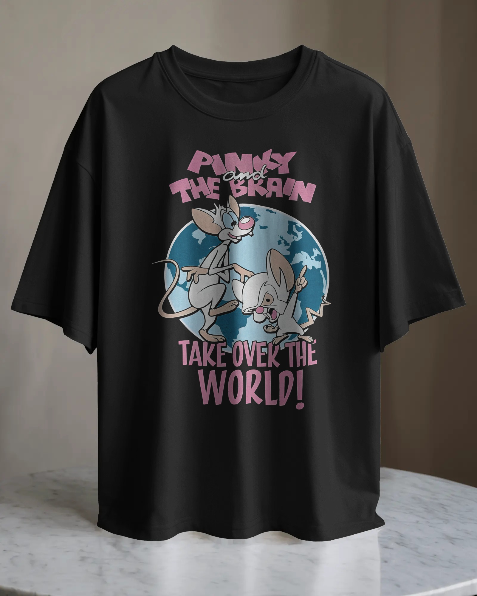 POLO OVERSIZE MOTIVO PINKY Y CEREBRO 011 - 1