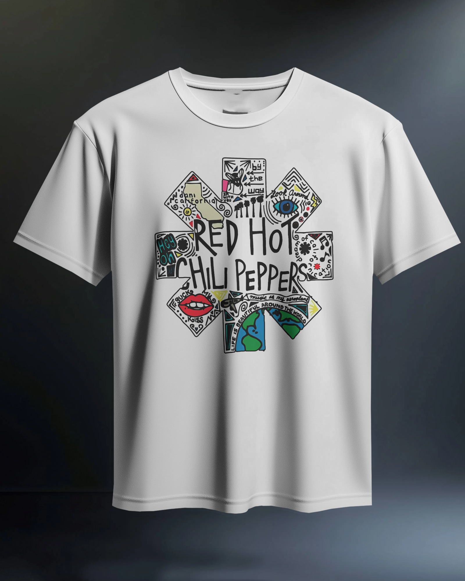 POLO REGULAR FIT BANDA DE ROCK RED HOT CHILI PEPPERS 011 - 1