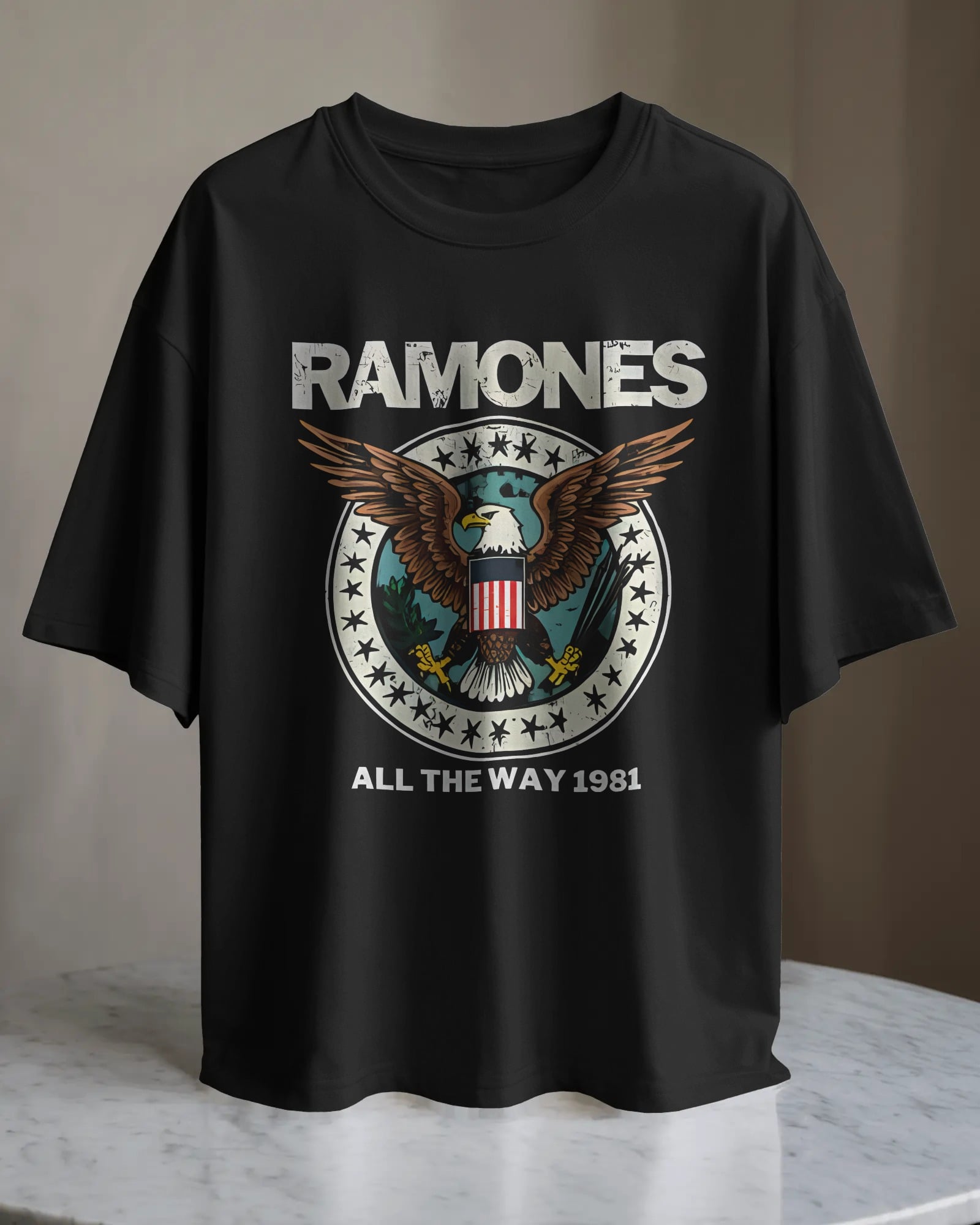 POLO OVERSIZE BANDA DE ROCK RAMONES 014 - 1
