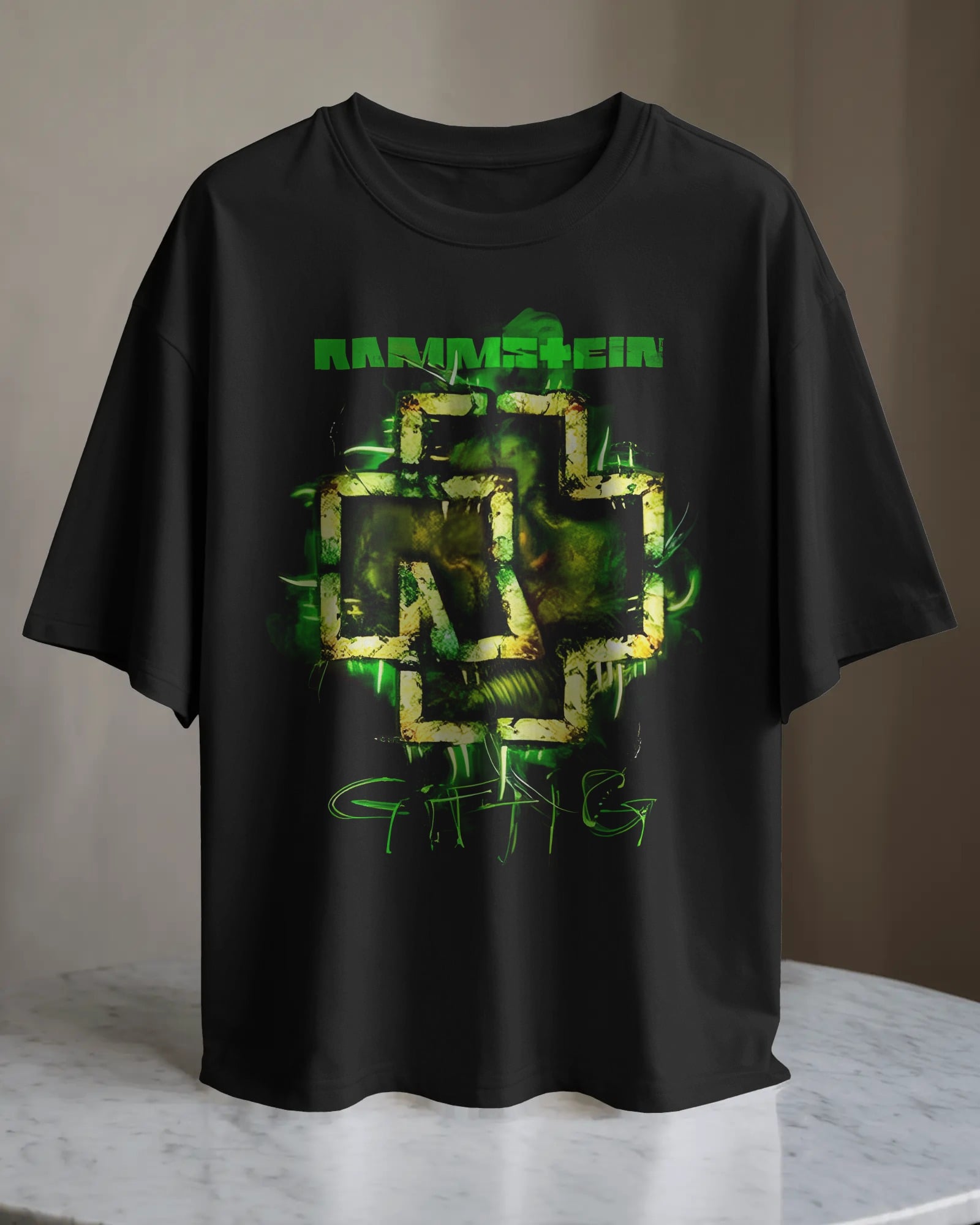 POLO OVERSIZE BANDA METAL RAMMSTEIN 015 - 1