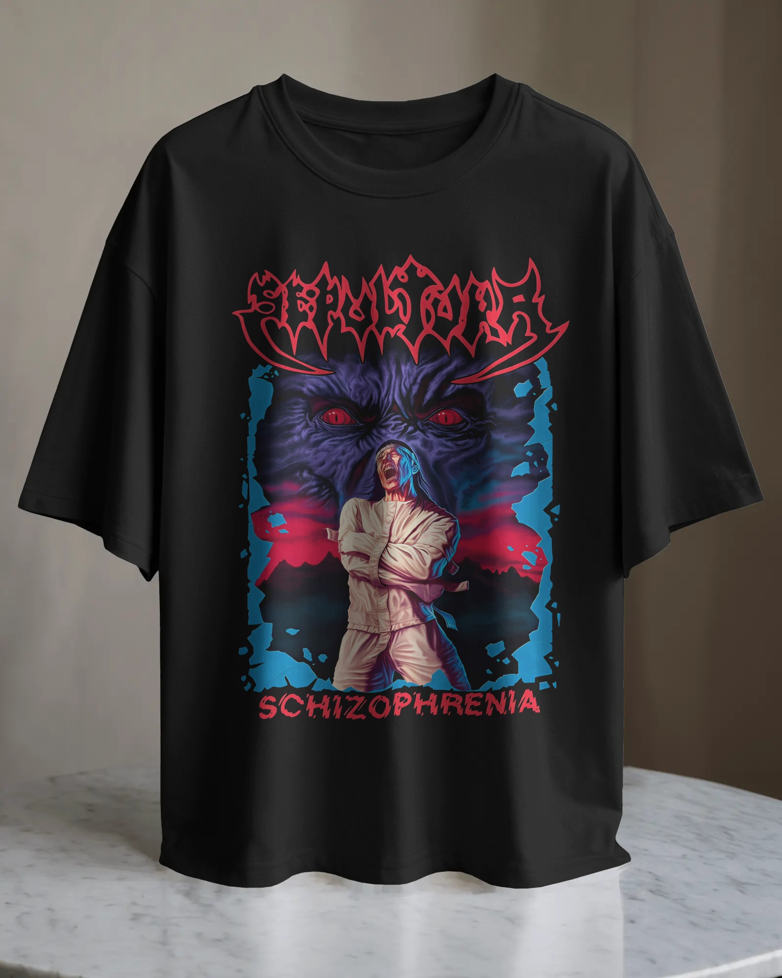 POLO OVERSIZE BANDA THRASH METAL SEPULTURA 015 - 1