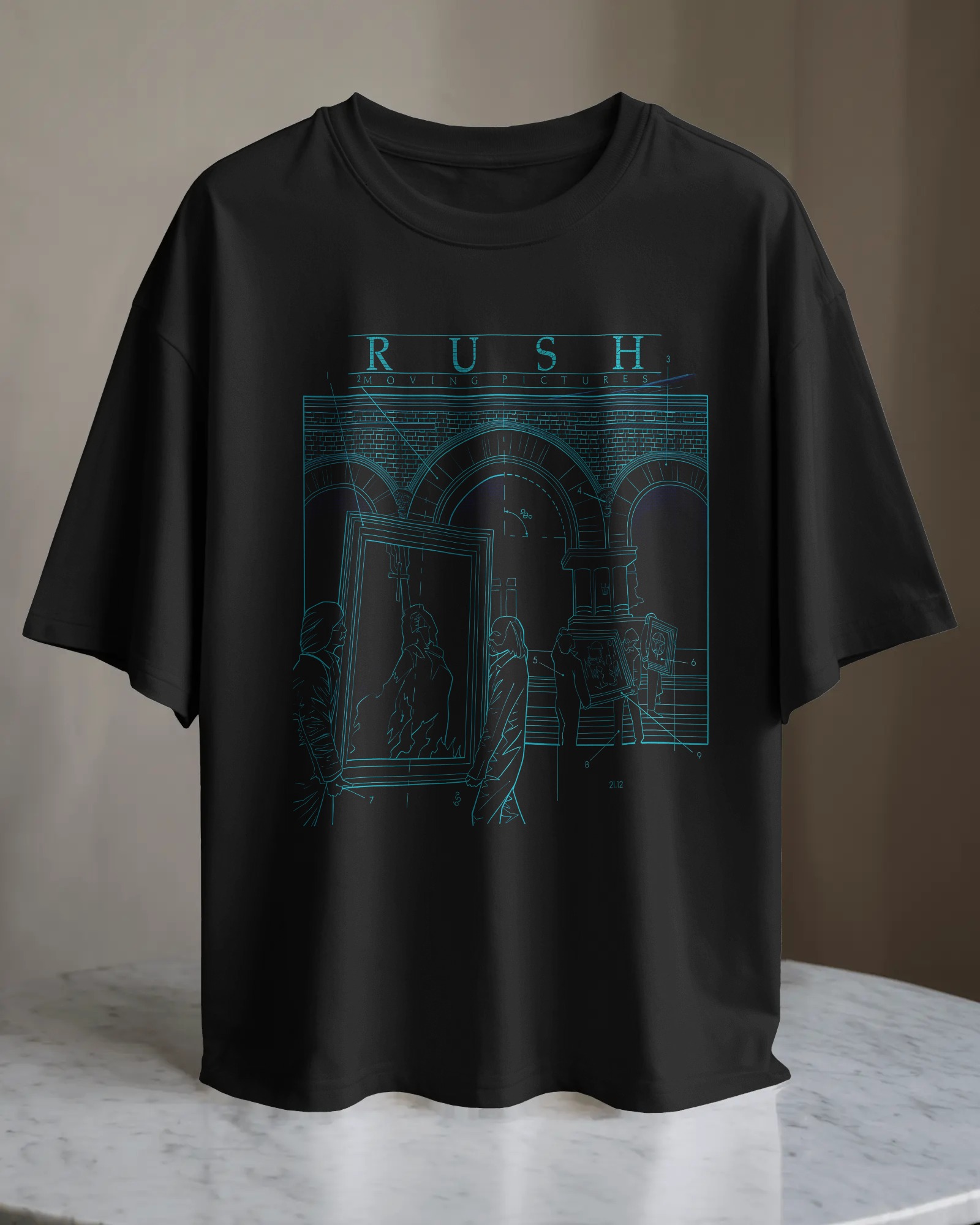 POLO OVERSIZE BANDA DE ROCK RUSH 016 - 1