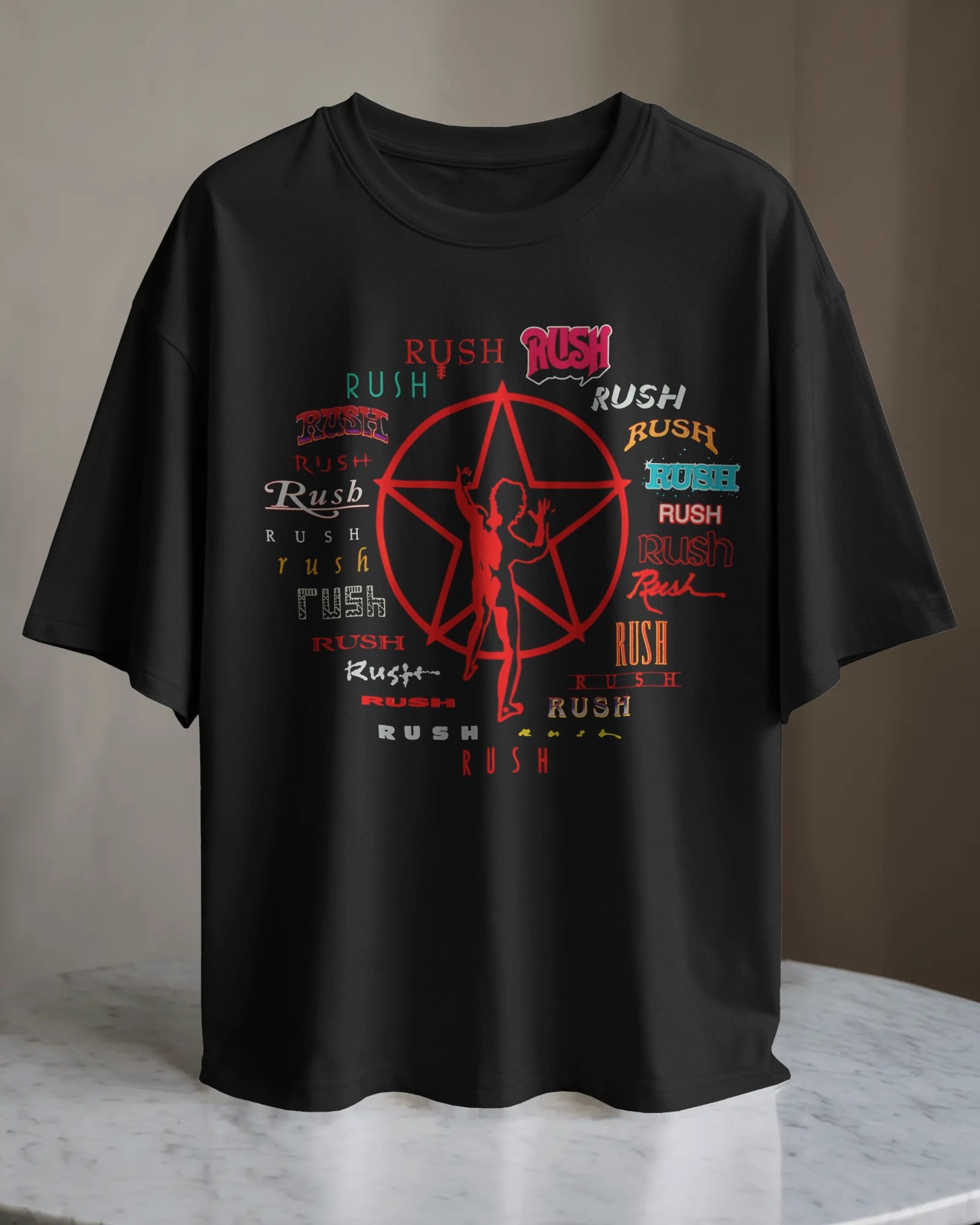 POLO OVERSIZE BANDA DE ROCK RUSH 013 - 1