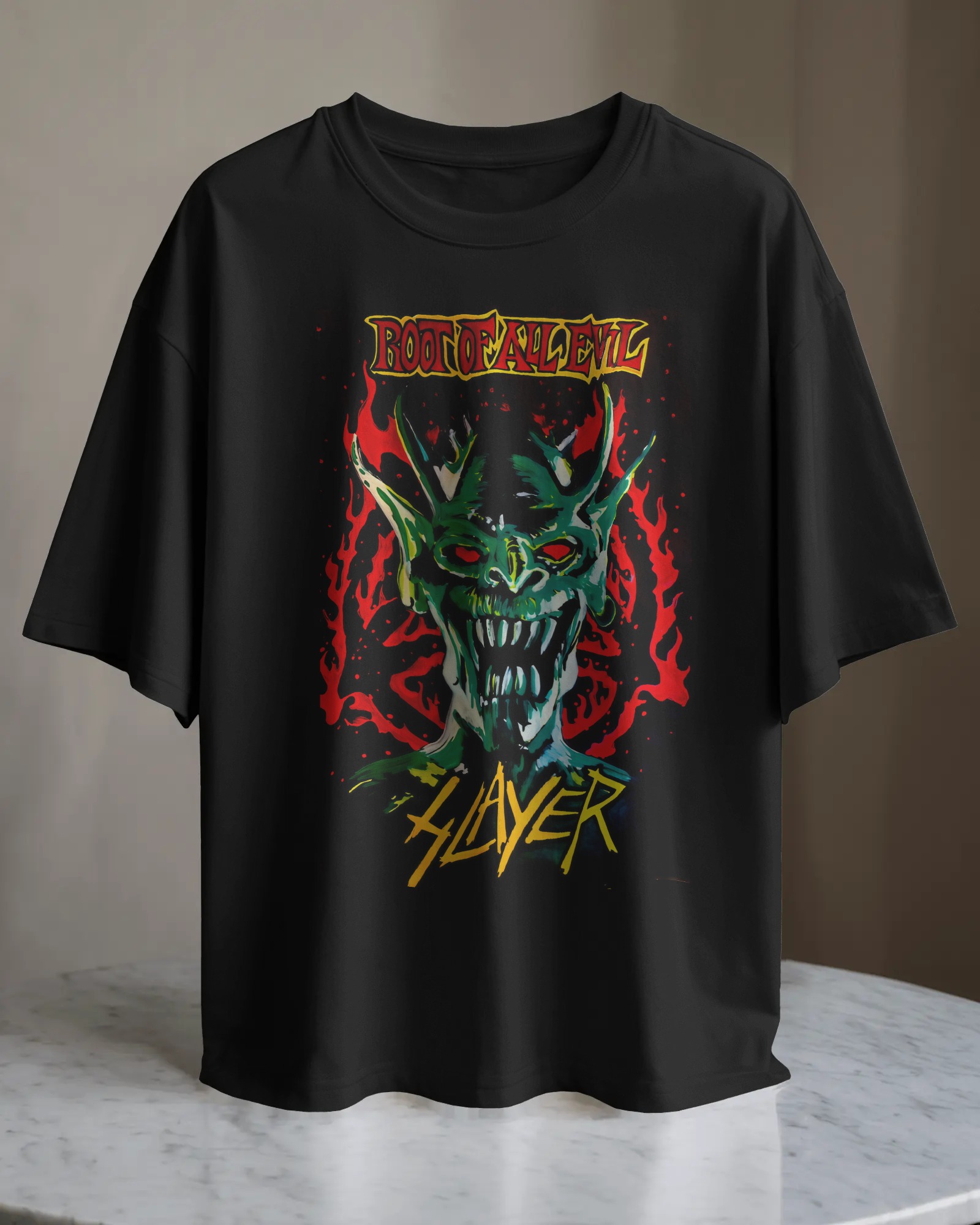 POLO OVERSIZE BANDA THRASH METAL SLAYER 016 - 1