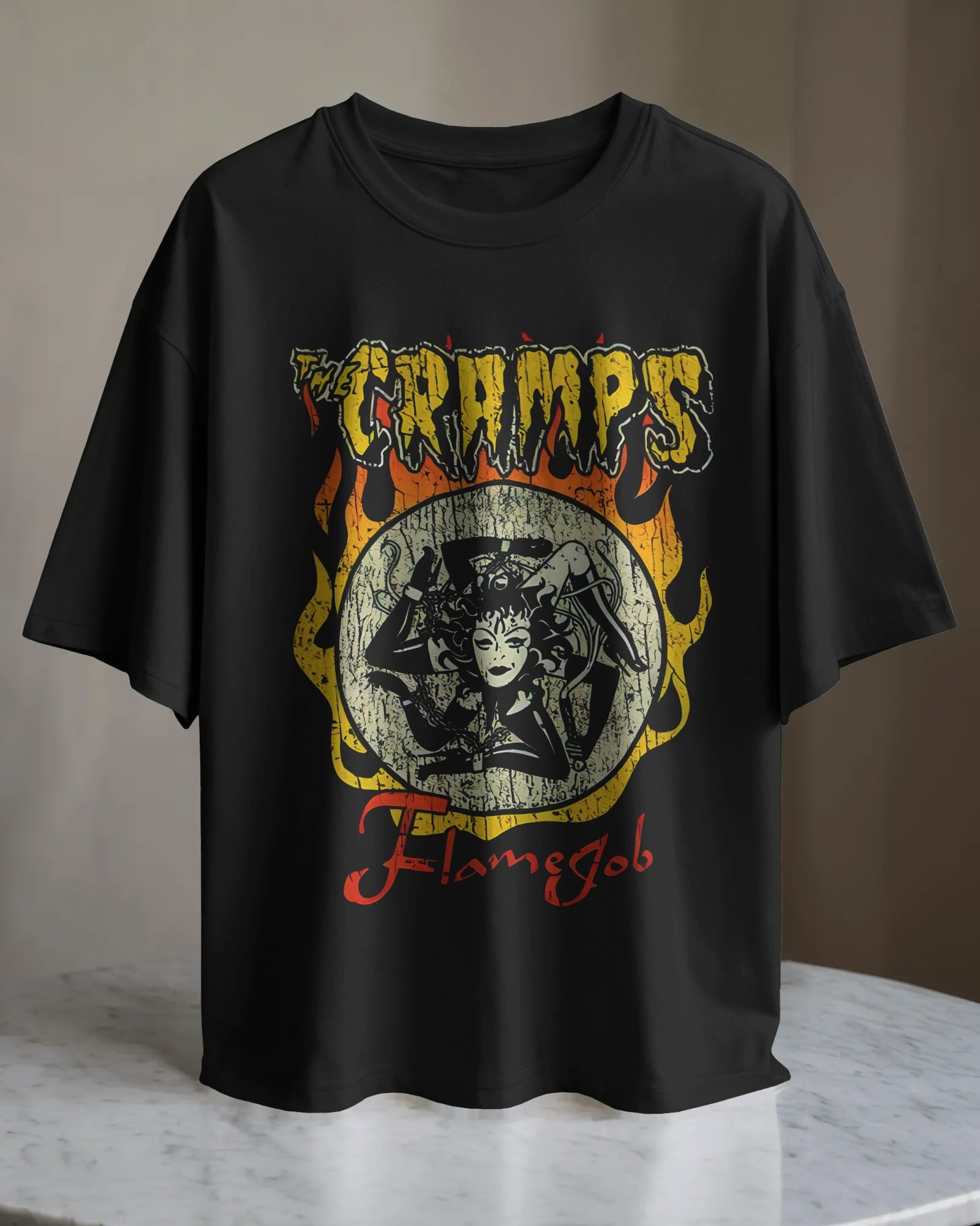 POLO OVERSIZE BANDA PUNK ROCK THE CRAMPS 013 - 1