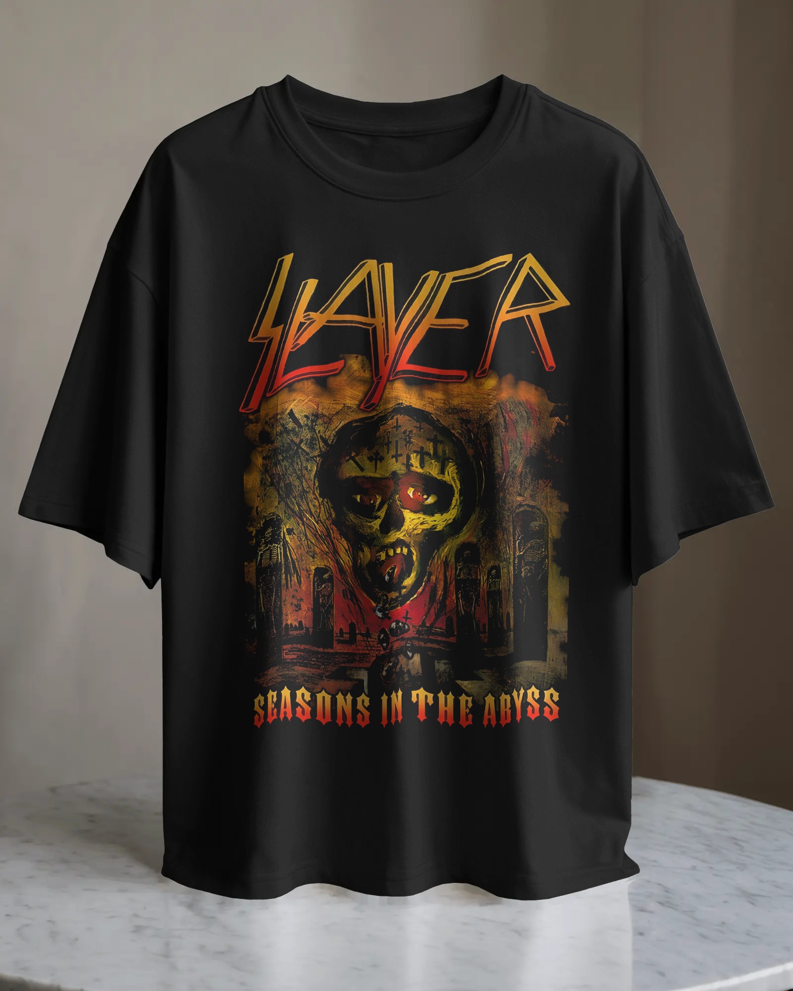 POLO OVERSIZE BANDA THRASH METAL SLAYER 018 - 1