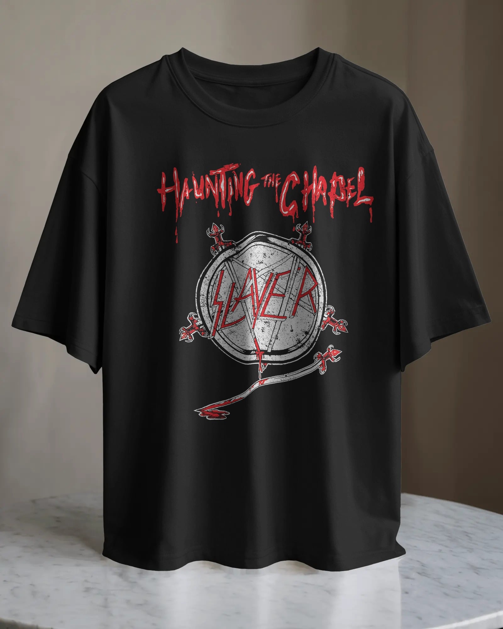 POLO OVERSIZE BANDA THRASH METAL SLAYER 015 - 1