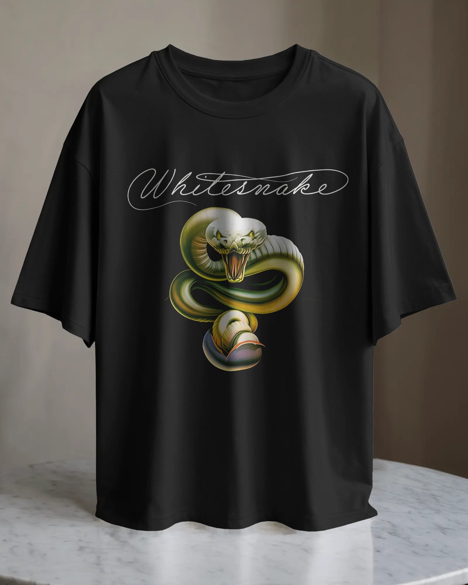 POLO OVERSIZE BANDA HARD ROCK WHITESNAKE 012 - 1