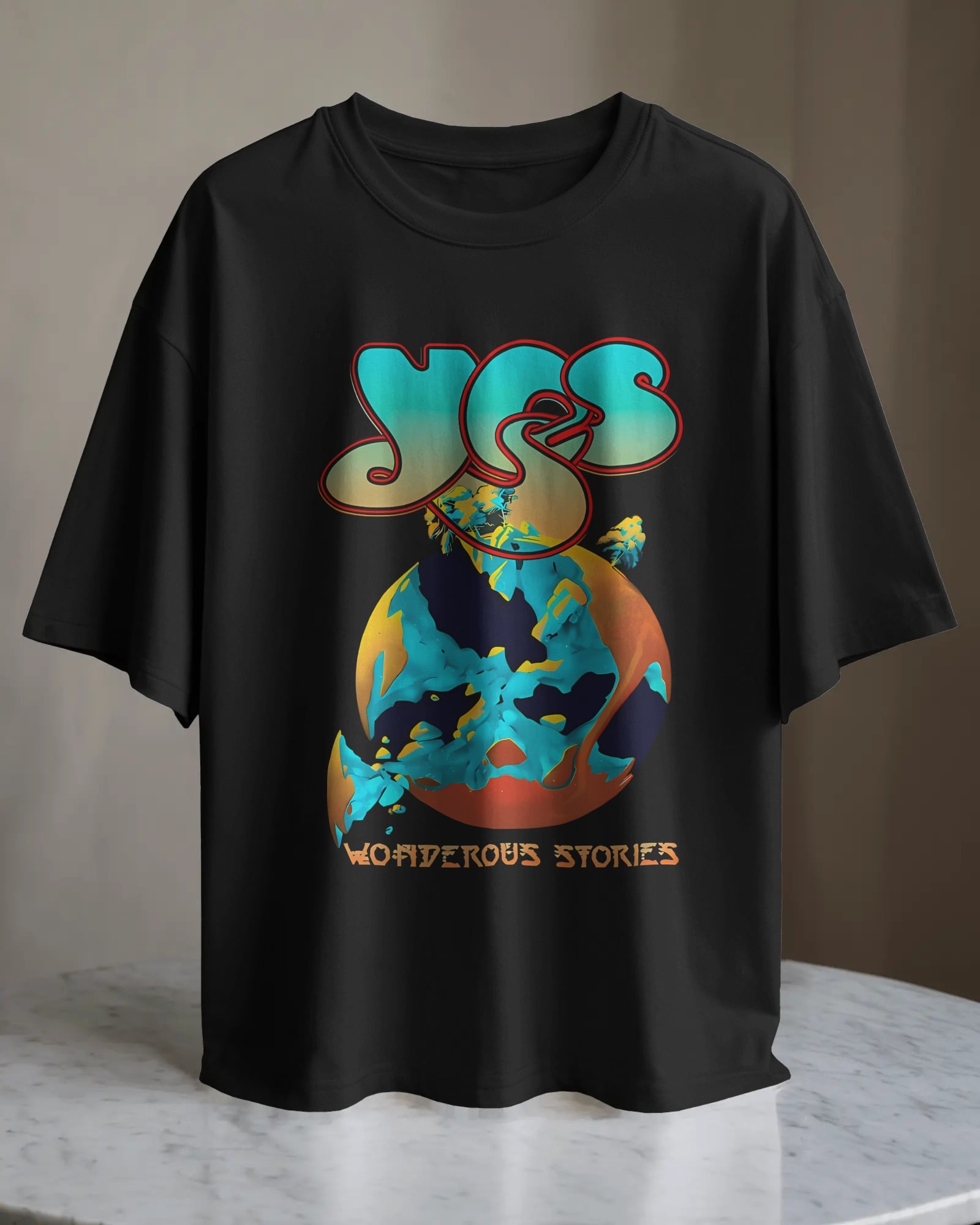POLO OVERSIZE BANDA DE ROCK YES 012 - 1