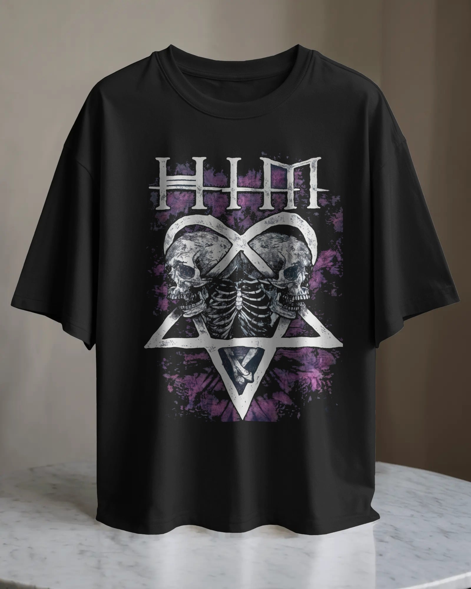 POLO OVERSIZE BANDA DE ROCK GOTICO HIM 014 - 1