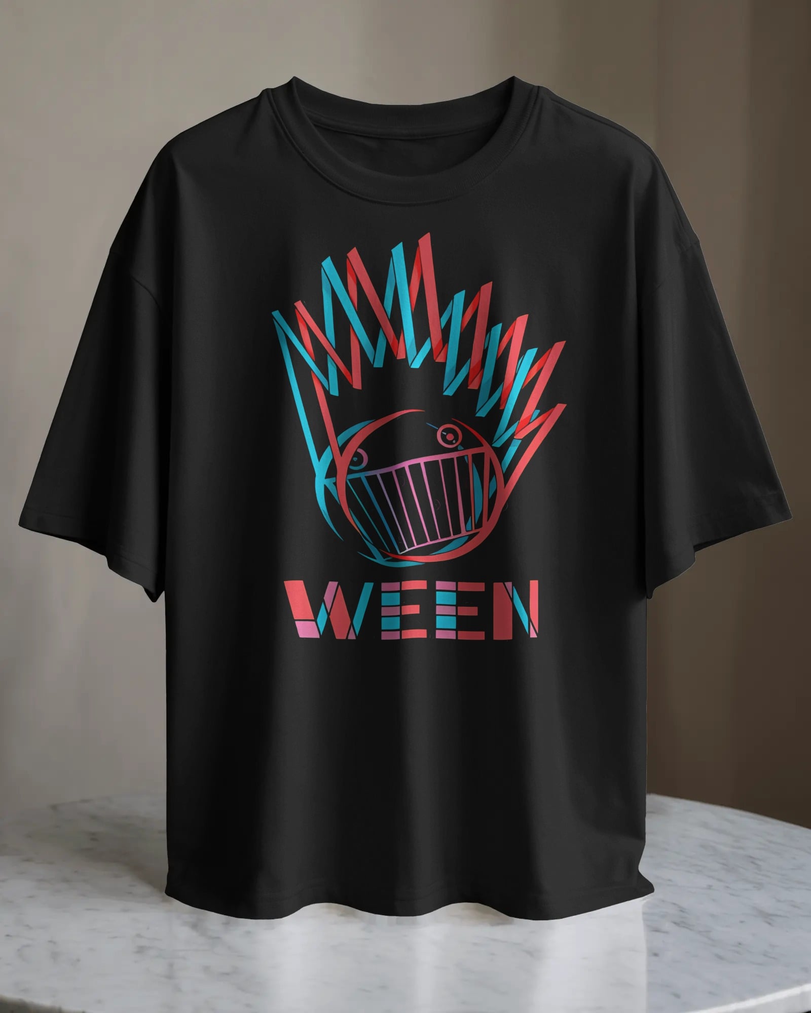 POLO OVERSIZE BANDA DE ROCK WEEN 012 - 1